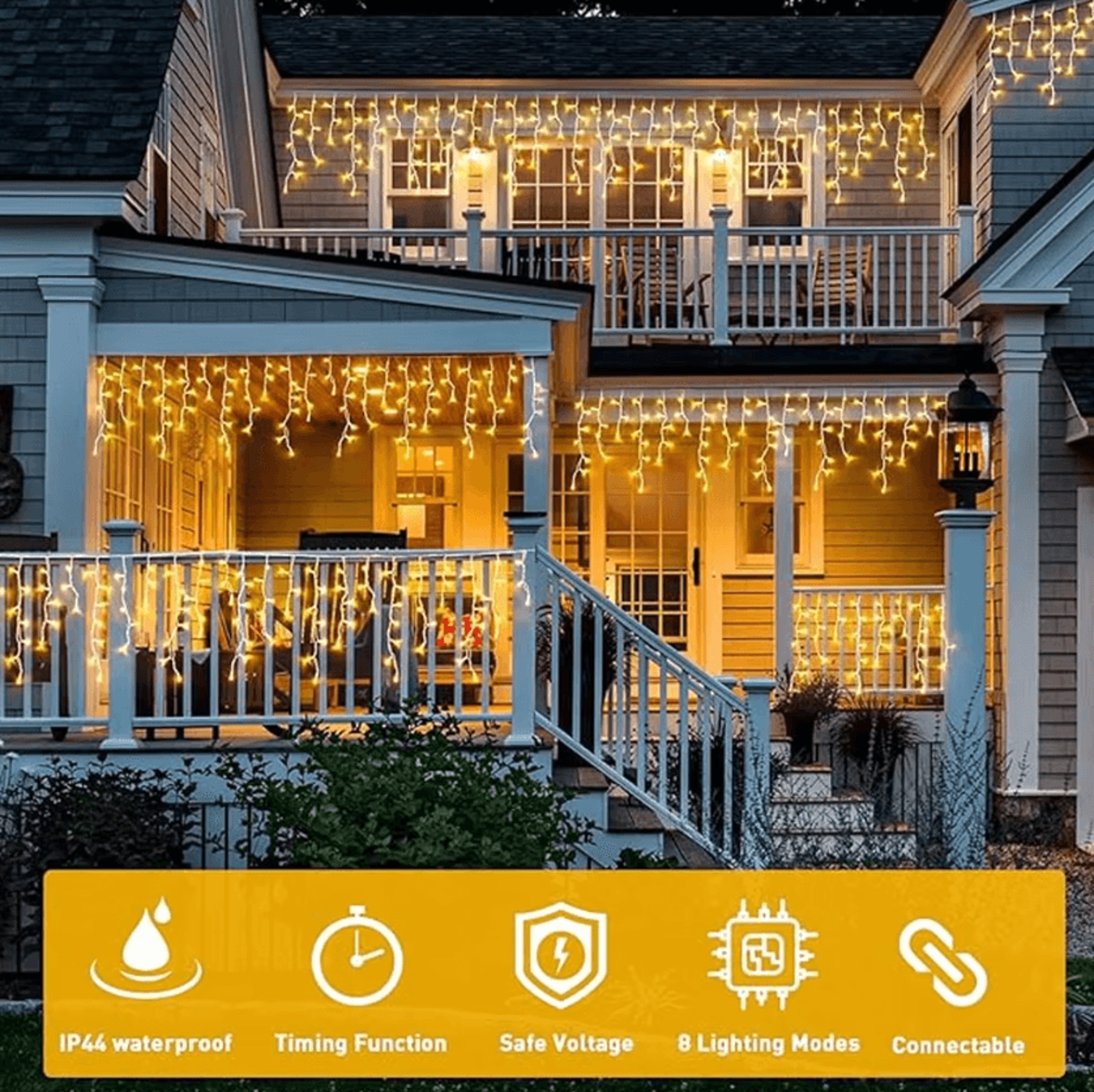 20M 480 LED Waterproof Icicle Curtain Lights 1