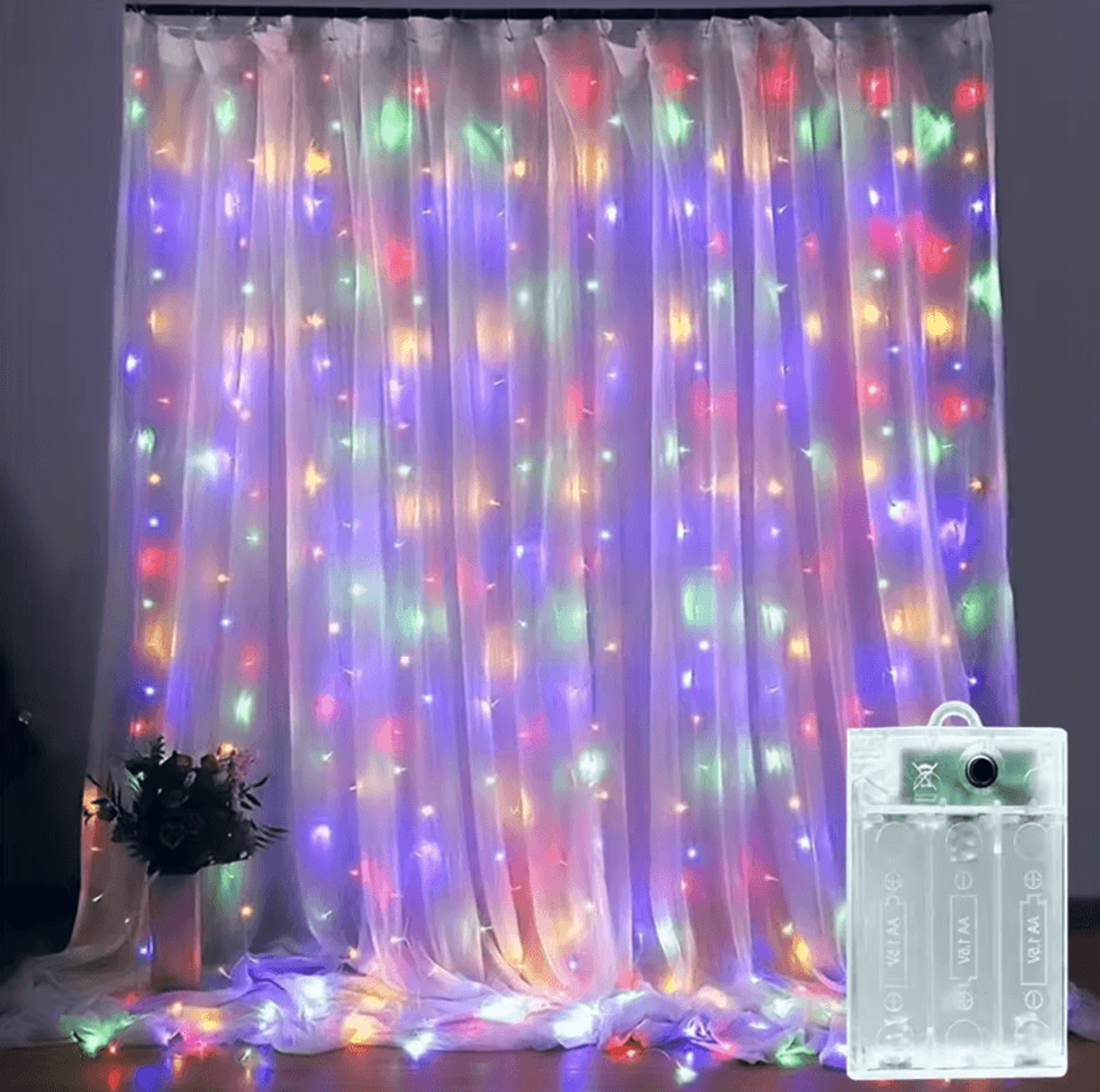 Battery Powered LED Curtain Lights For Ramadan Eid And Weddings 4