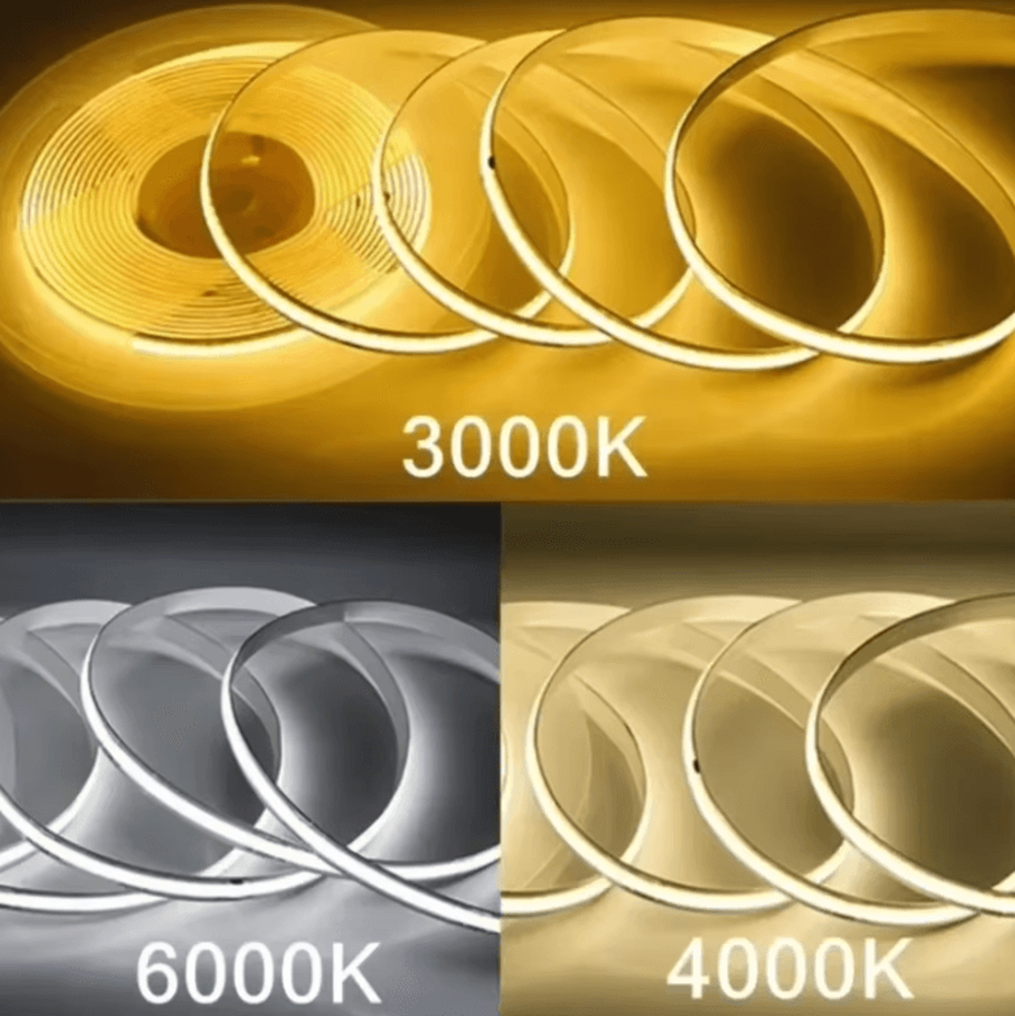 1M 5M 220V COB LED Strip Light High Bright Warm White 0