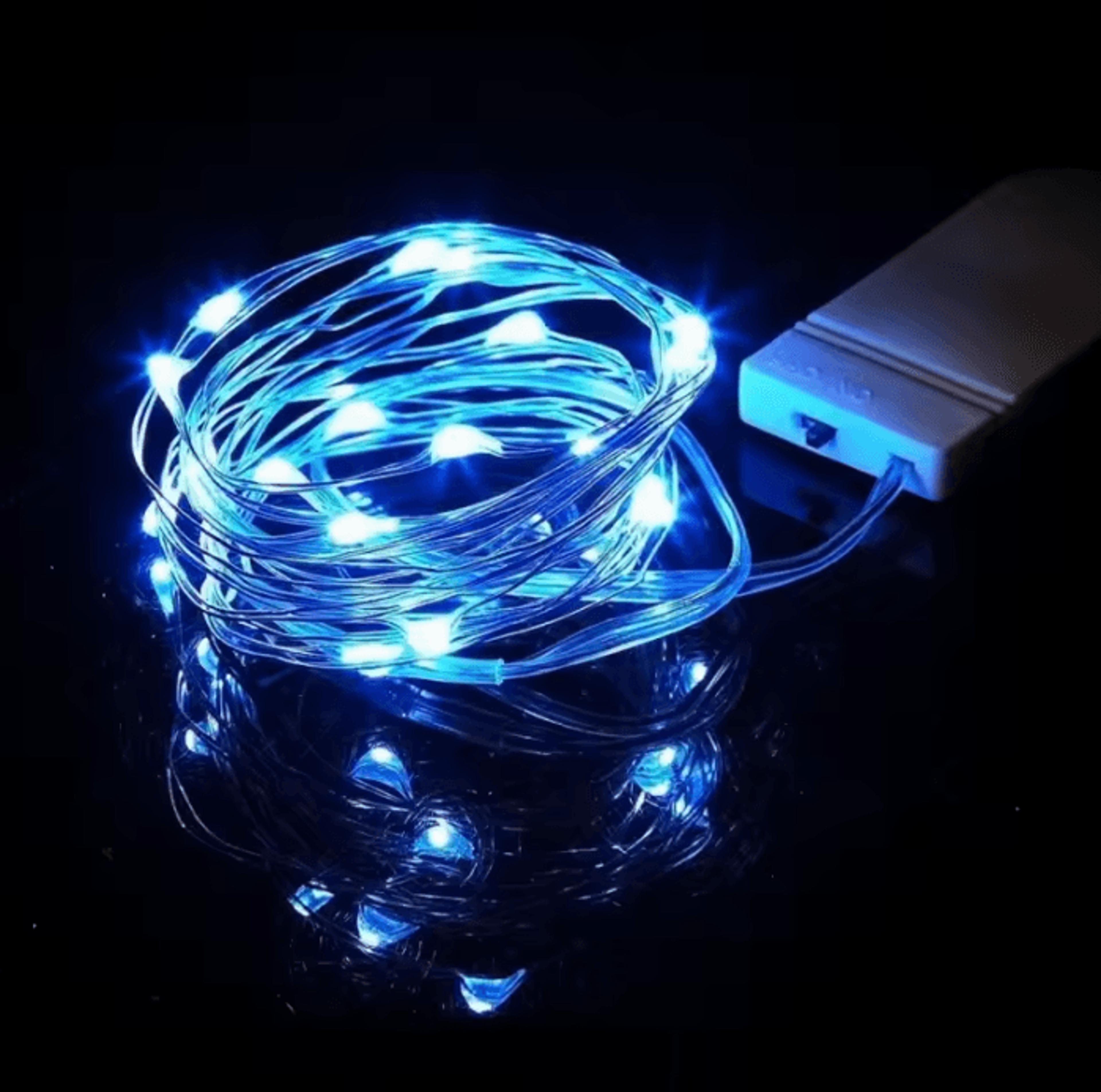 Battery Operated Silver Wire Firefly Fairy String Lights 3