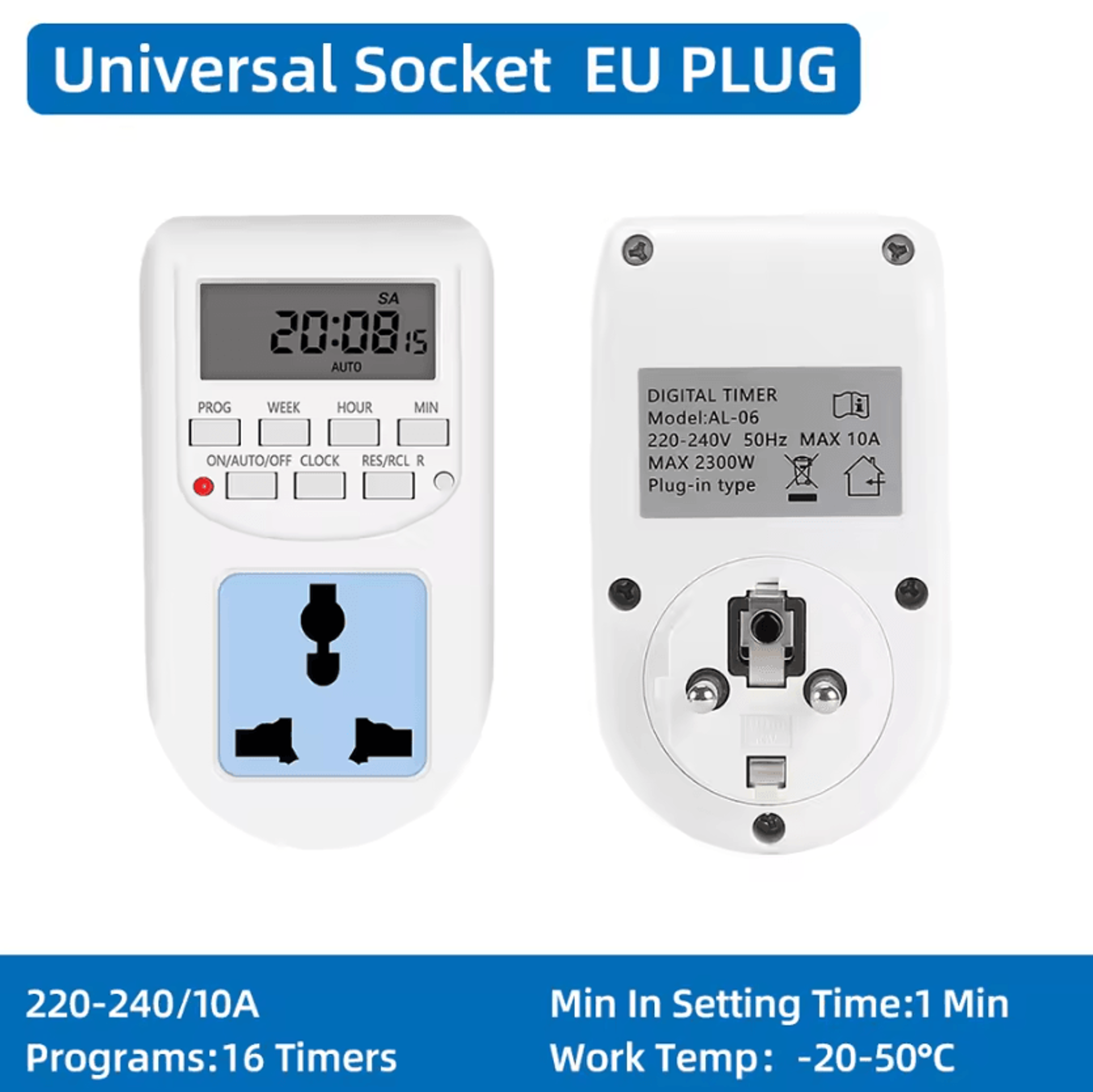 Weekly Programmable Digital Timer Plug For Automatic Appliance Control 5
