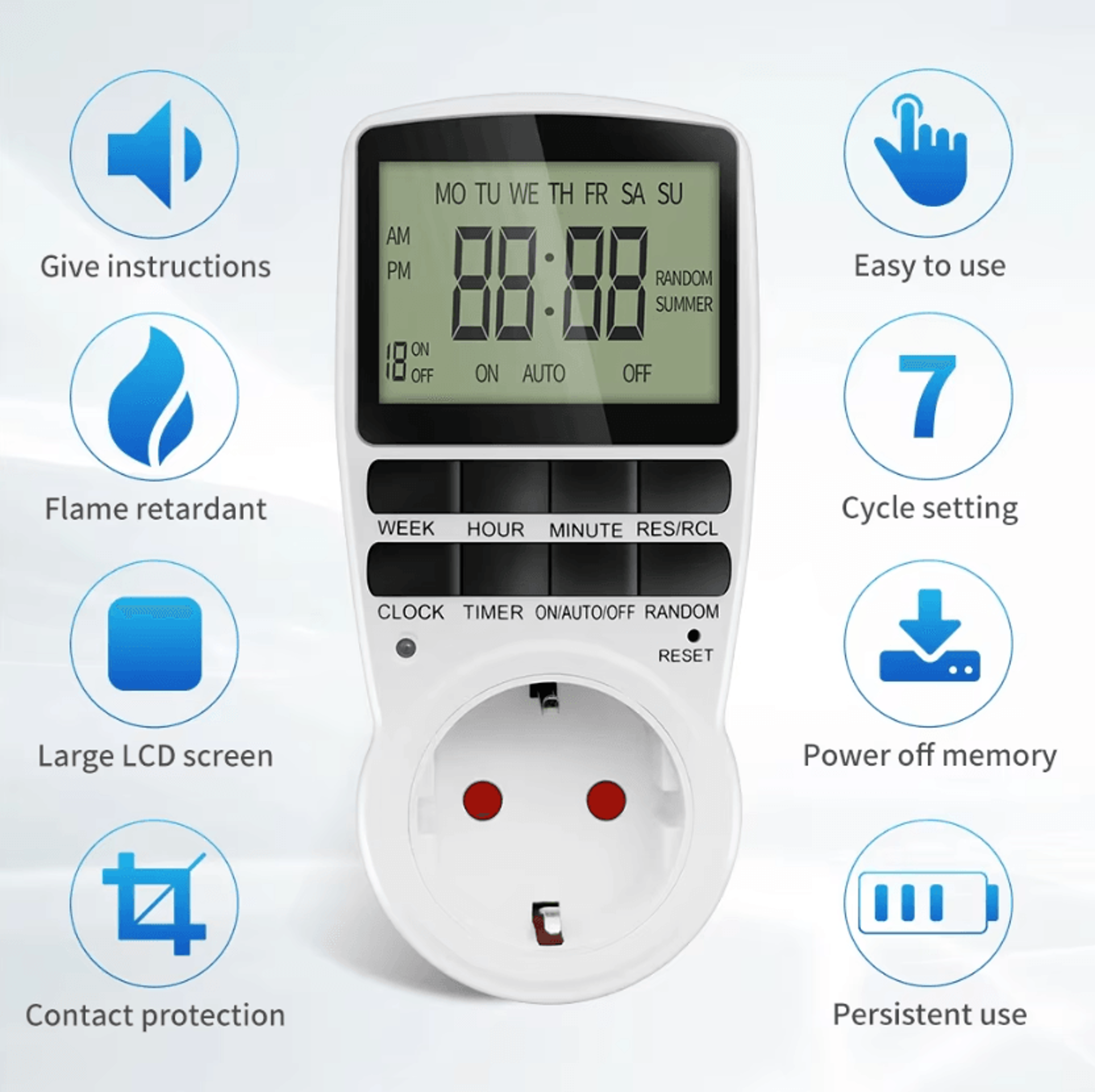 220V Programmable Digital Timer Socket For Automatic Appliance Control 1
