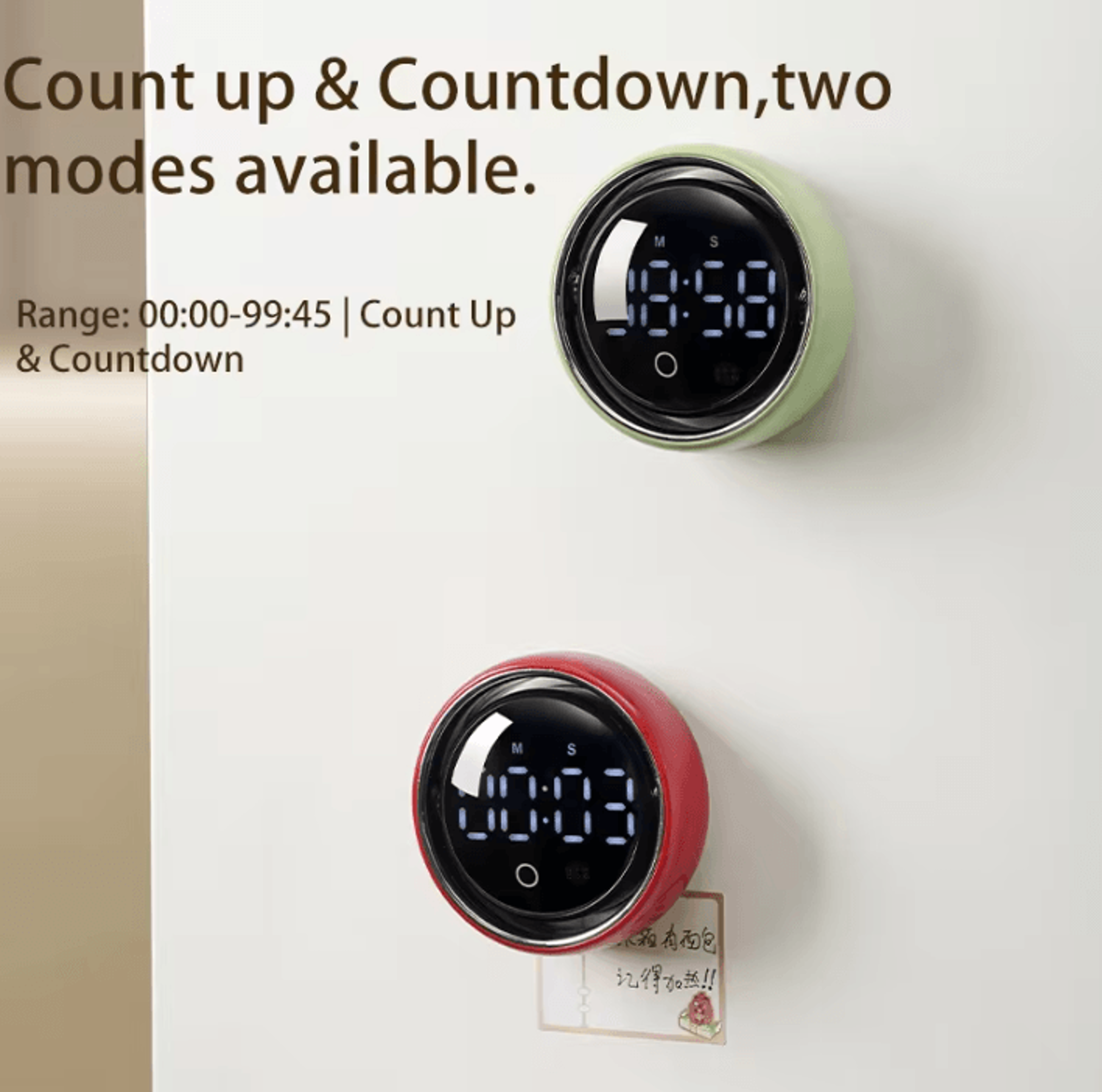 Smart Voice Magnetic Kitchen Timer With English Reminder 1