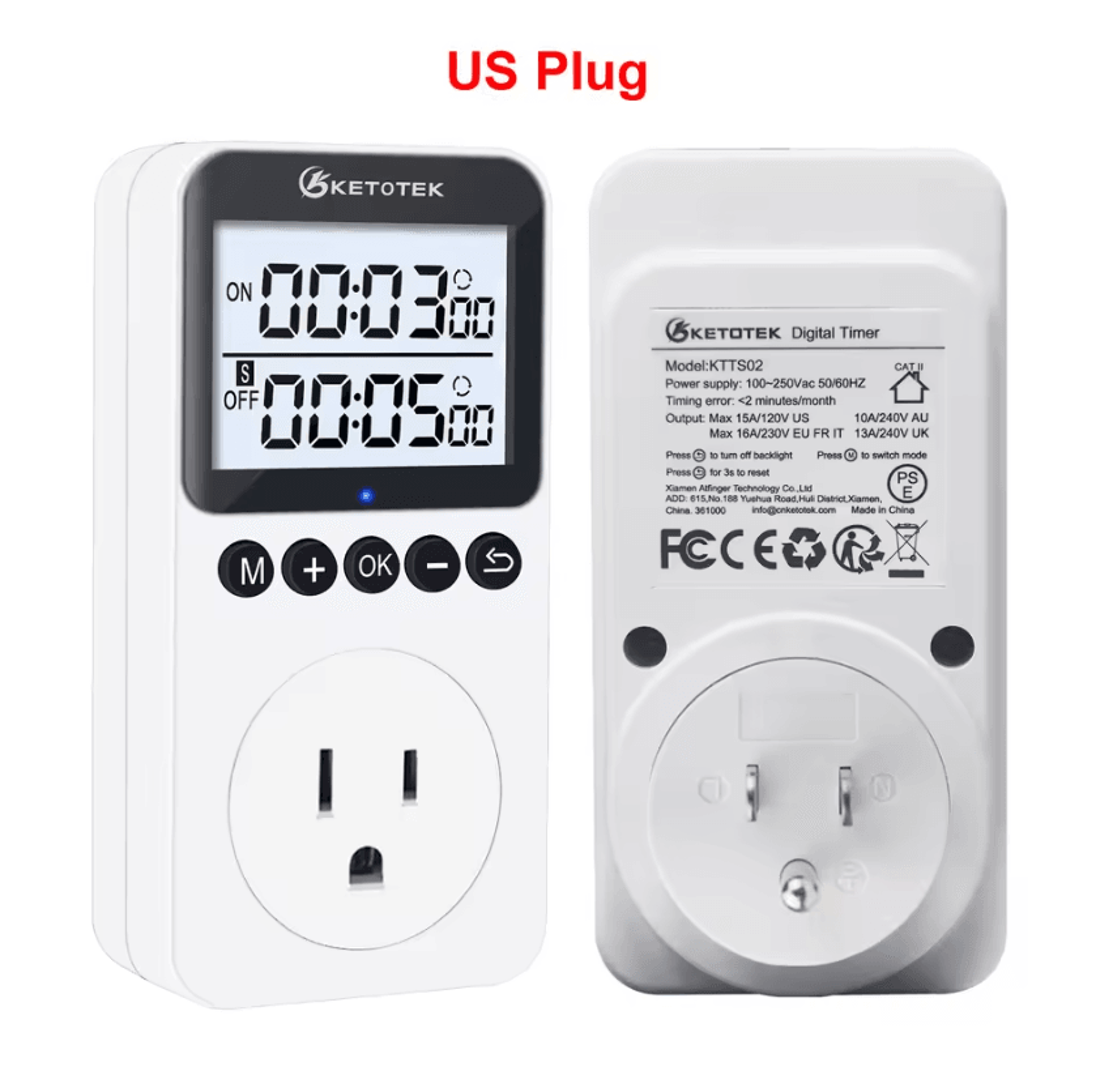 Smart Digital Countdown Timer Socket For Automatic Power Control 4