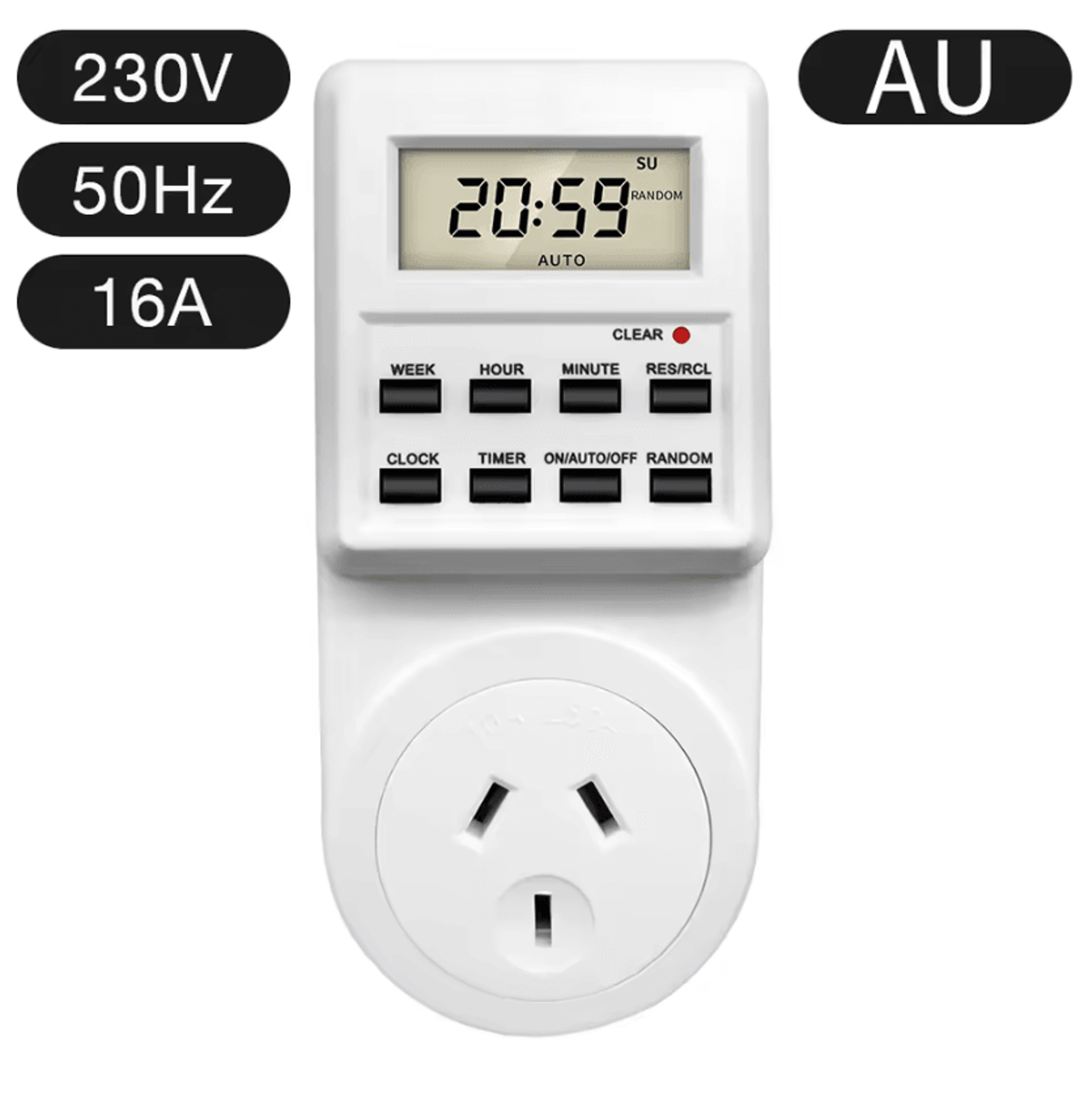24 Hour Programmable Digital Timer Outlets 5