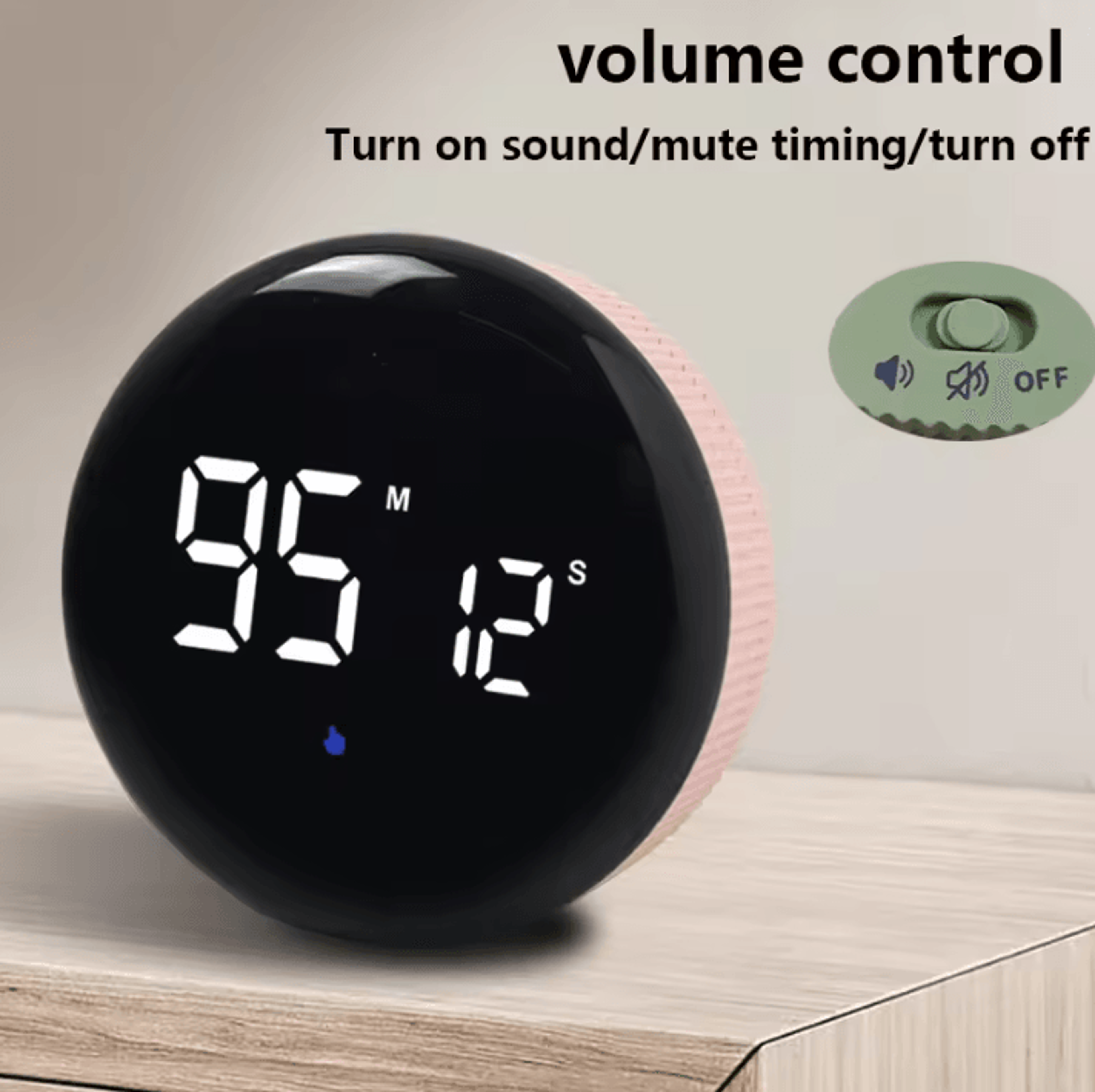 Rechargeable Magnetic Silent Digital Study Timer 3