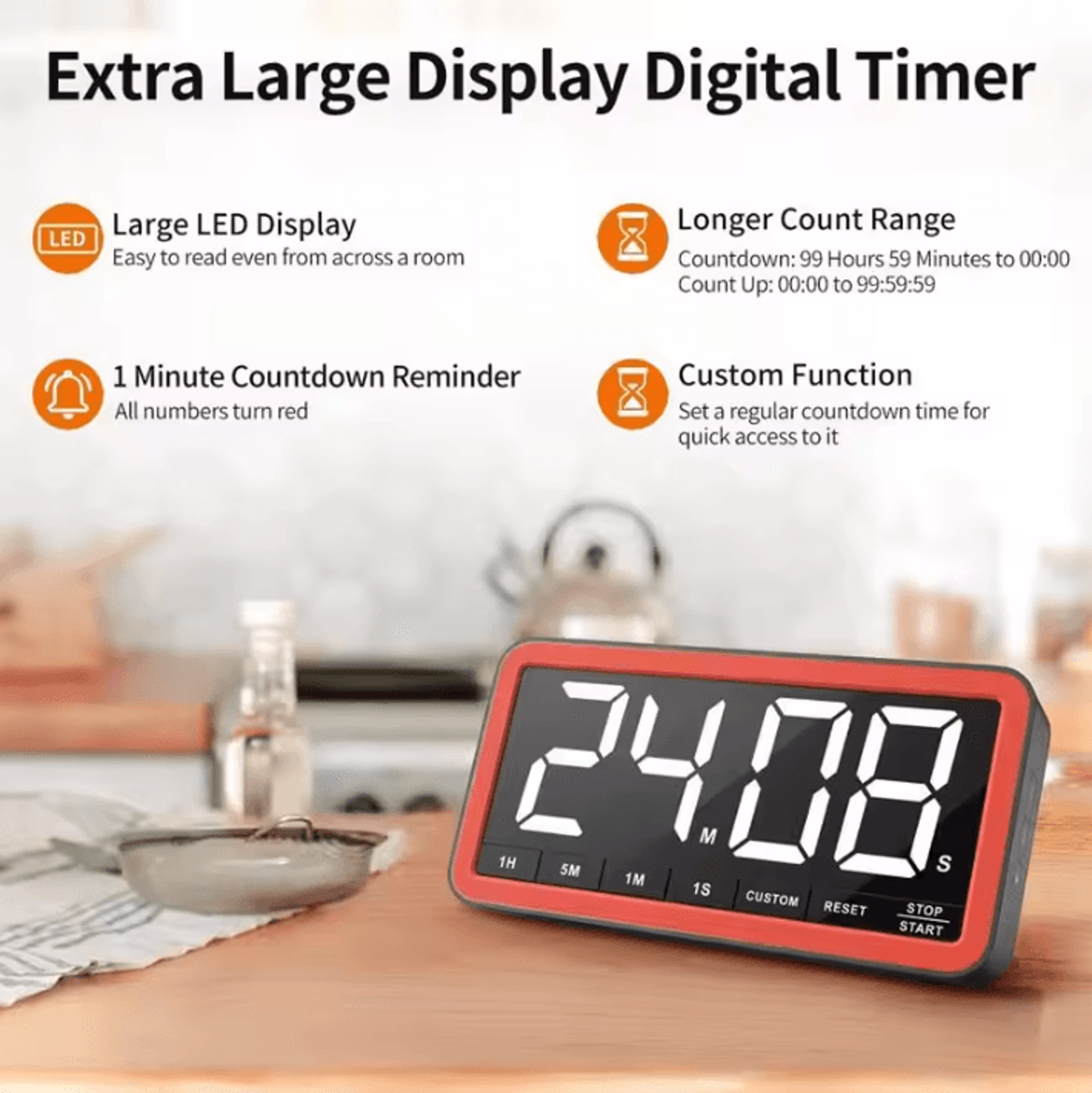 78 Inch Large Display Digital Kitchen Timer 2