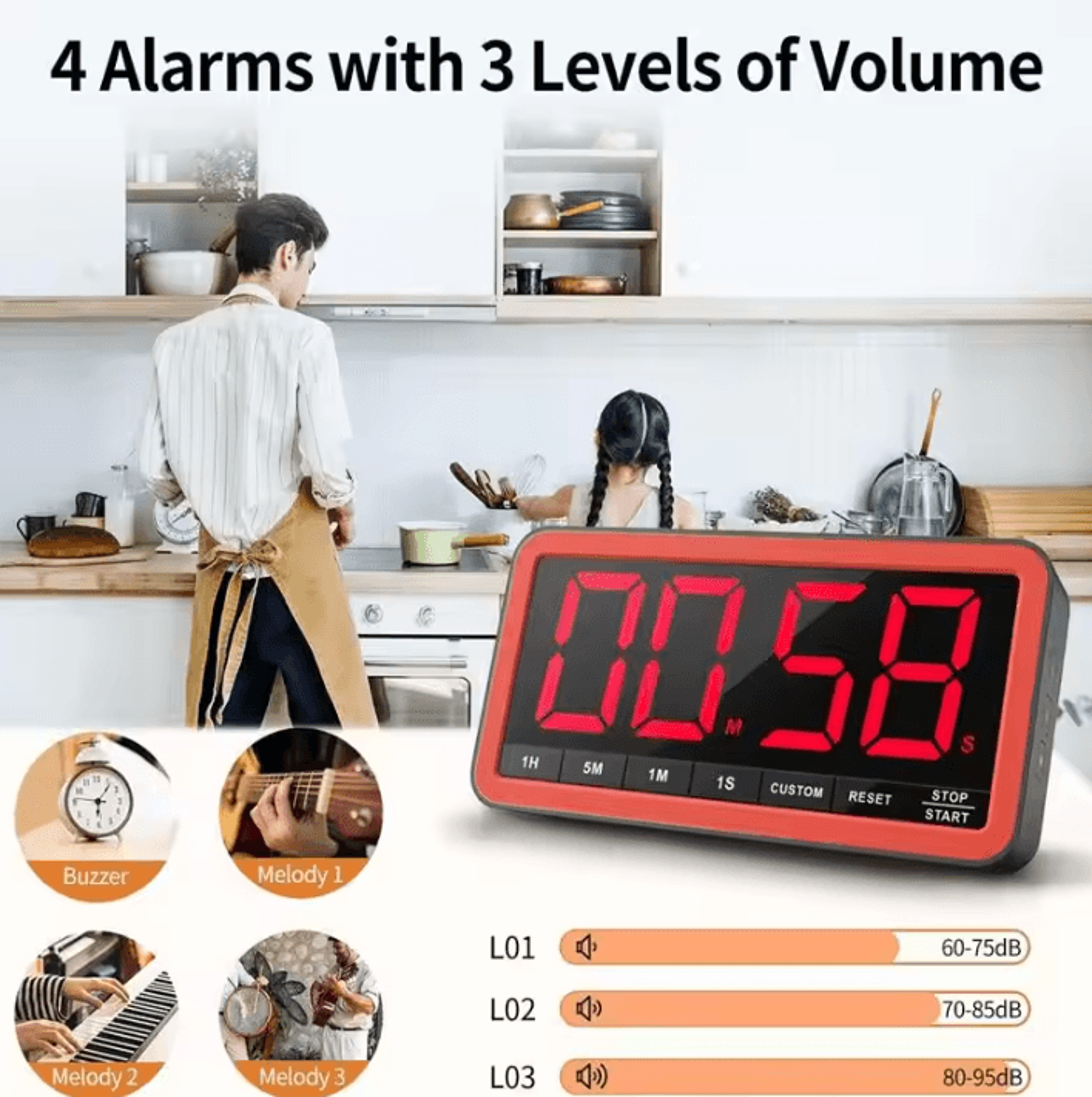 78 Inch Large Display Digital Kitchen Timer 1