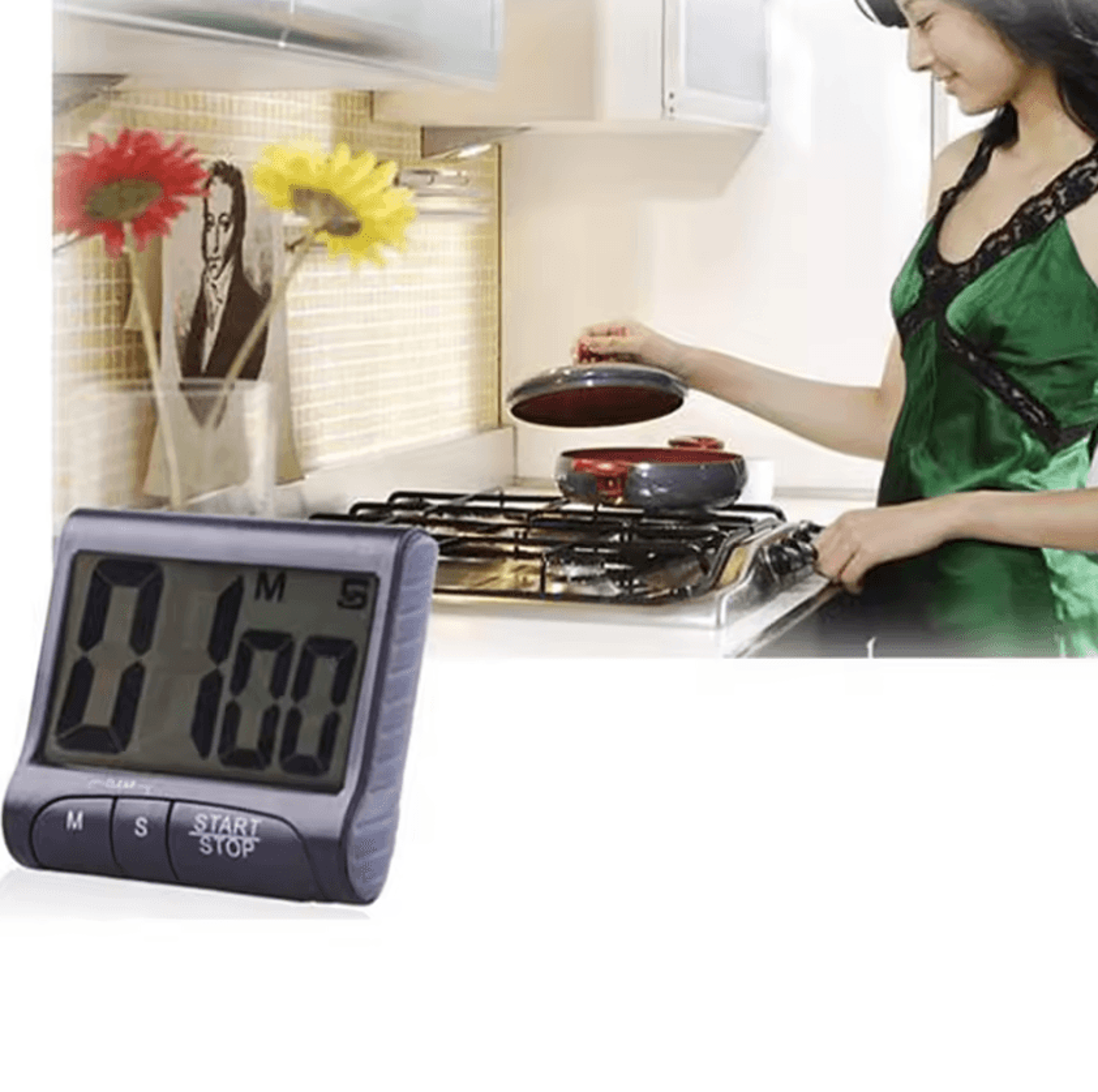 Magnetic LCD Digital Kitchen Timer With Loud Alarm 1