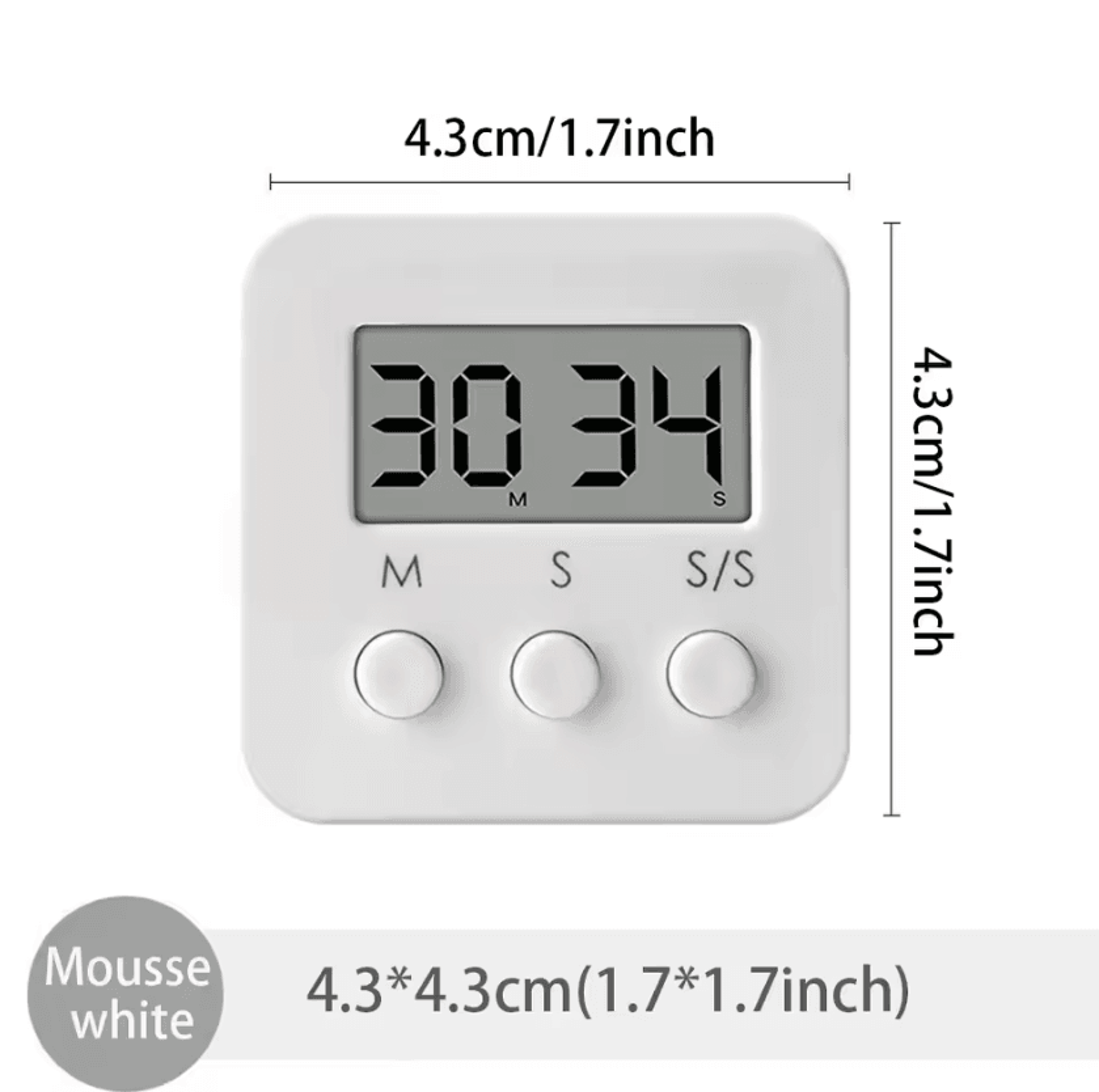 Large LCD Digital Kitchen Timer With Mute Alarms 7