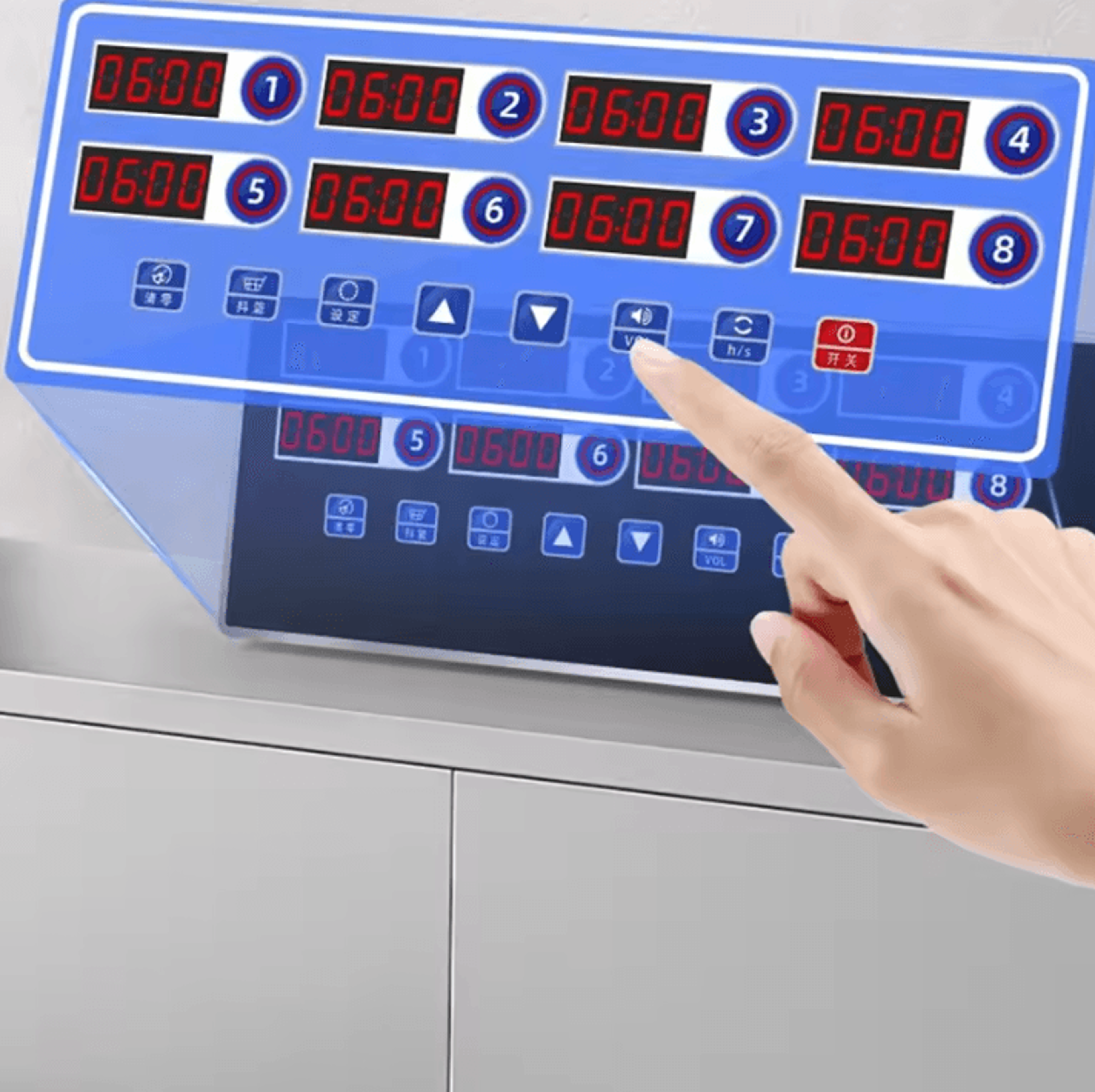 USB Rechargeable 8 Channel Commercial Kitchen Timer 1