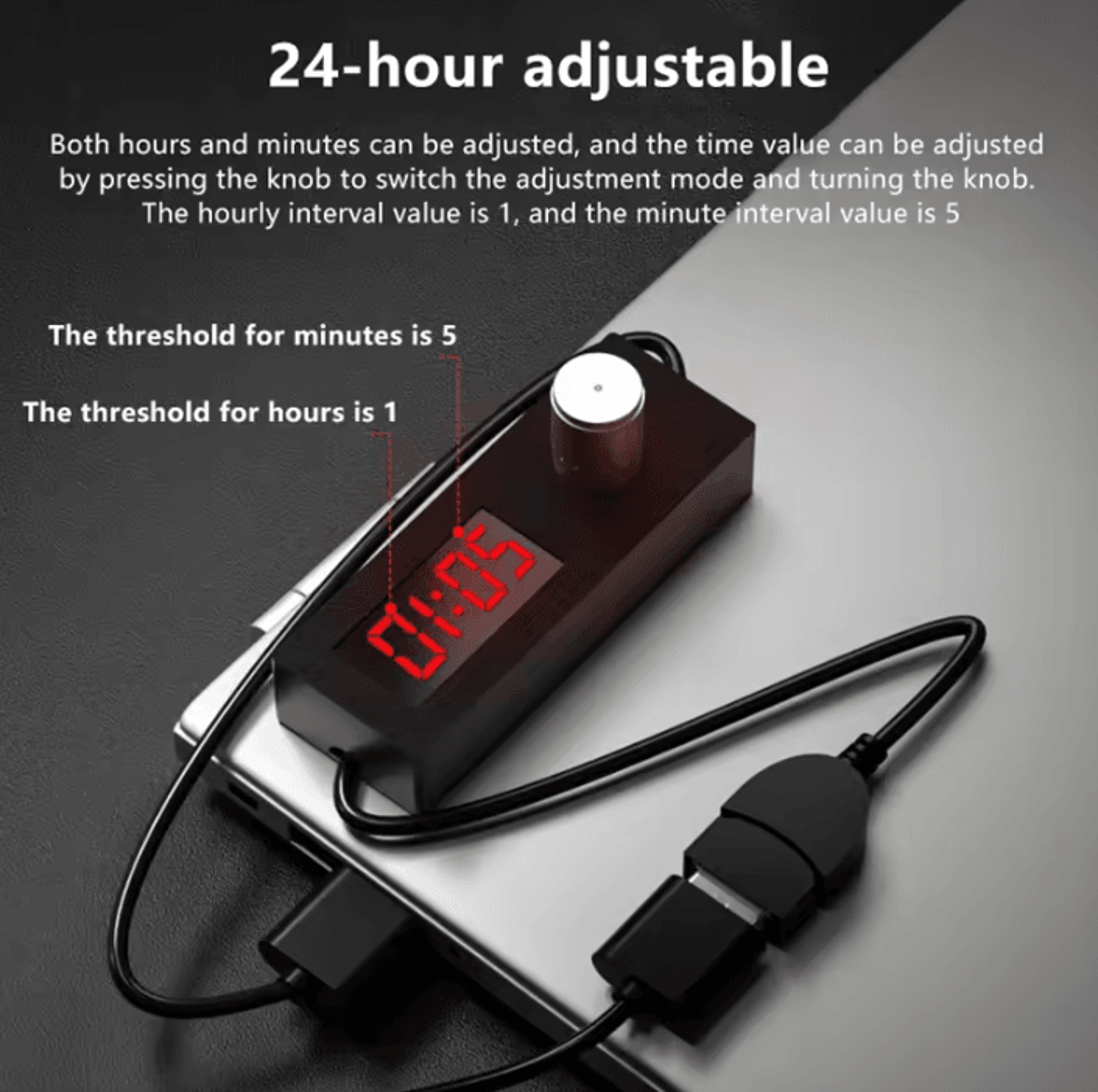 24 Hour Automatic Shutdown USB Countdown Timer Switch 3