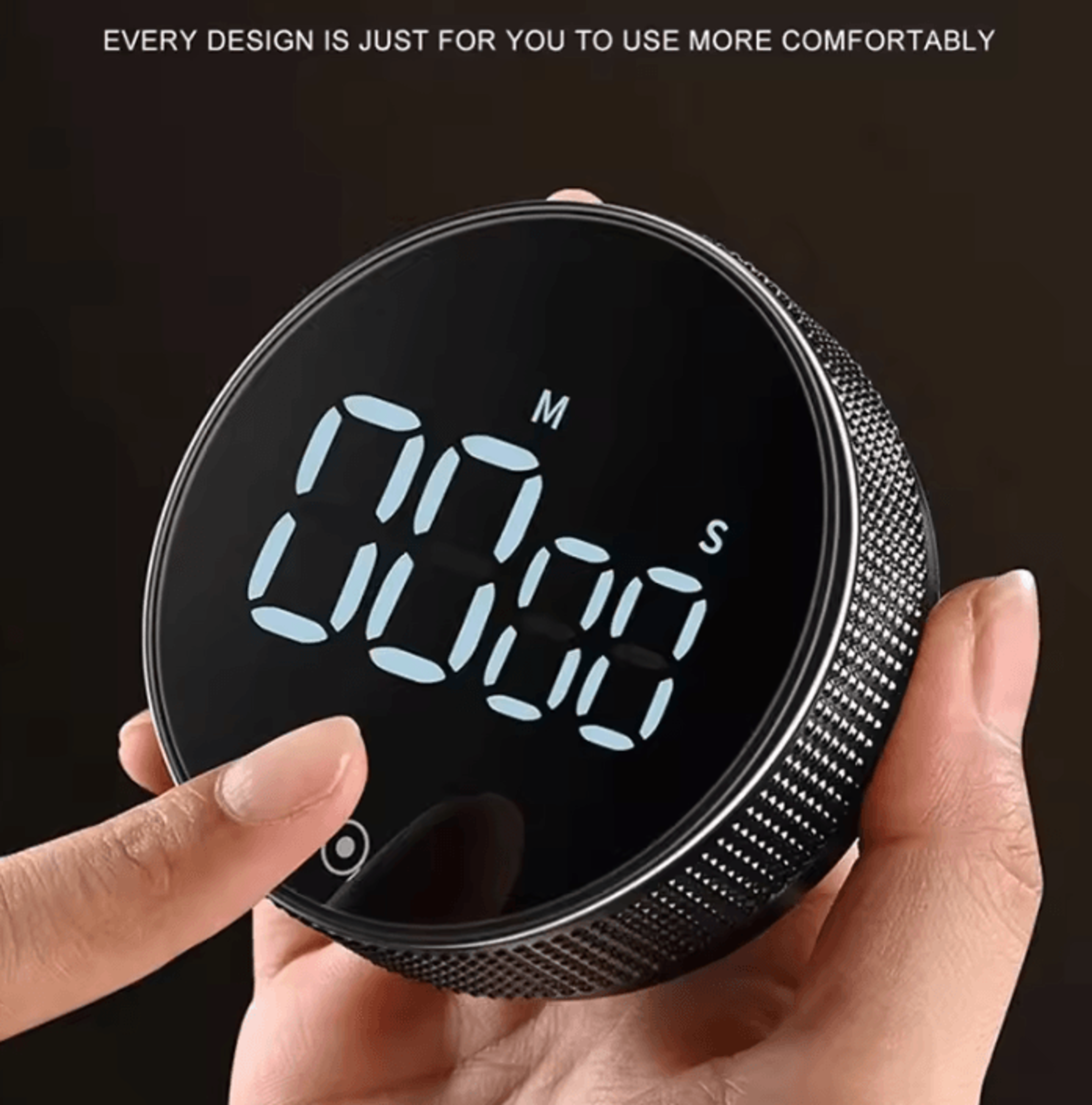 Magnetic Digital Kitchen Timer With Rotary Dial And LED Display 1