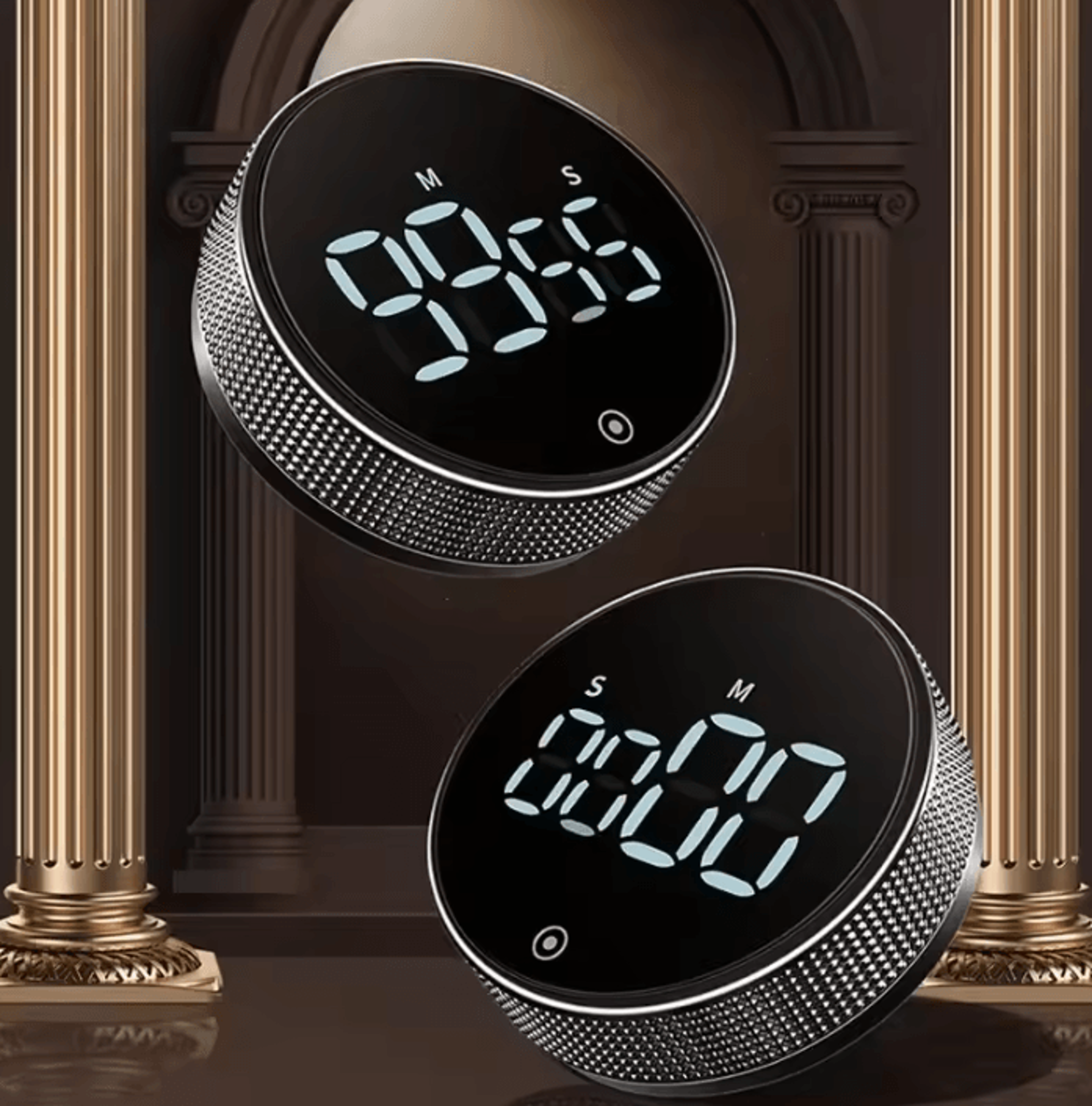 Magnetic Digital Kitchen Timer With Rotary Dial And LED Display 0