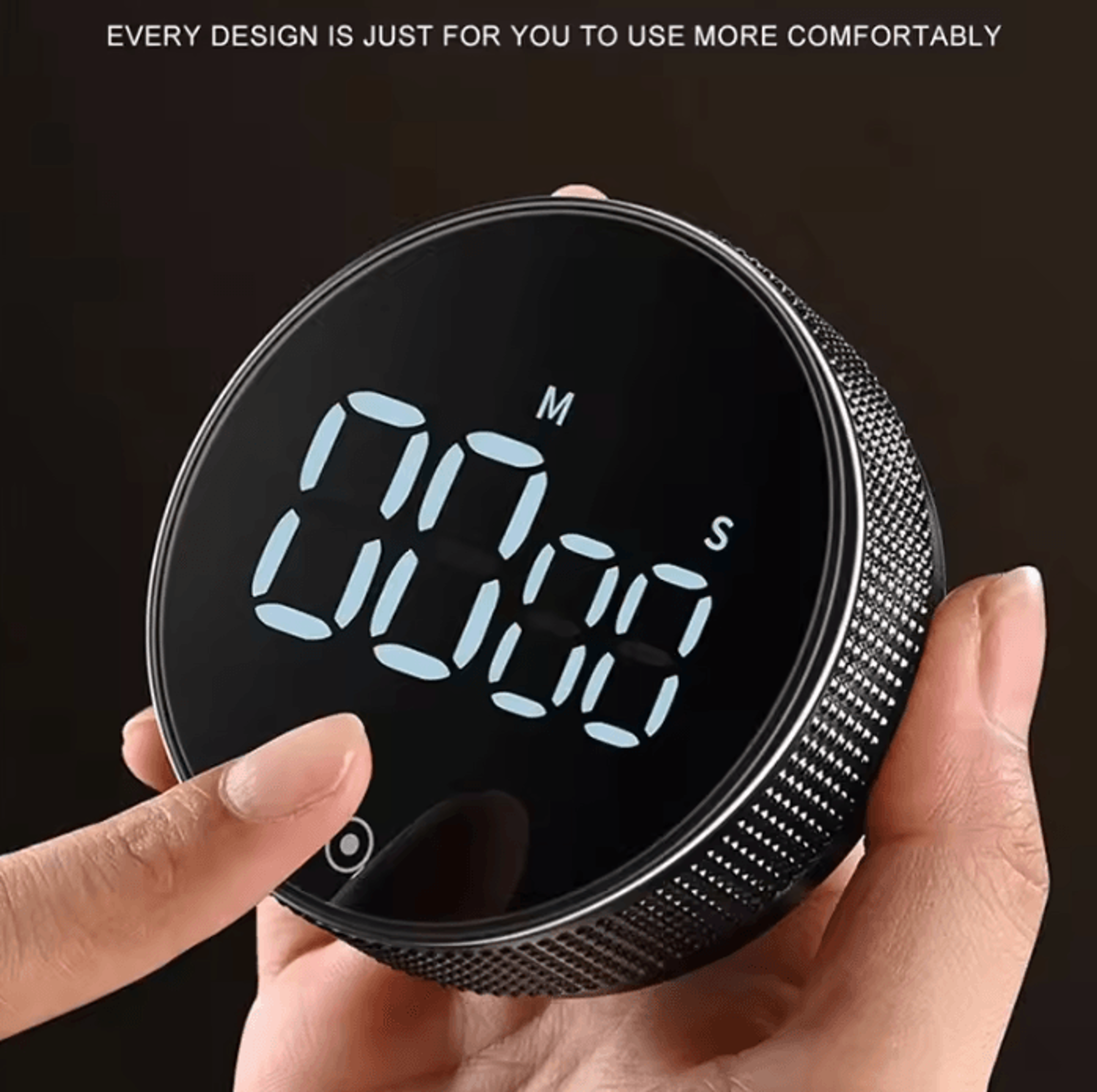 Magnetic Digital Kitchen Timer With Rotary Dial And LED Displays 0