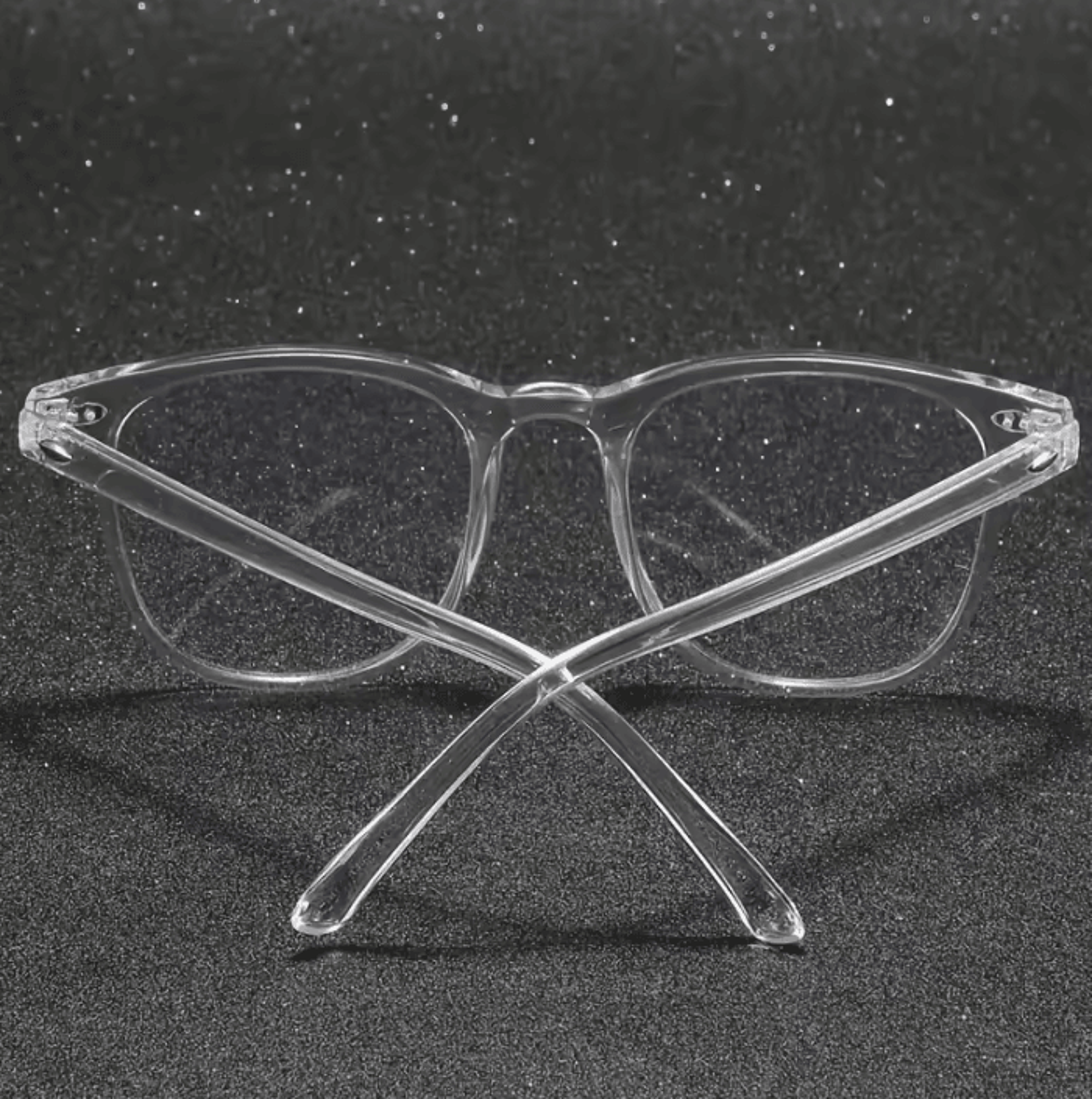 Transparent Square Blue Light Glasses With Clear Trendy Frame 2