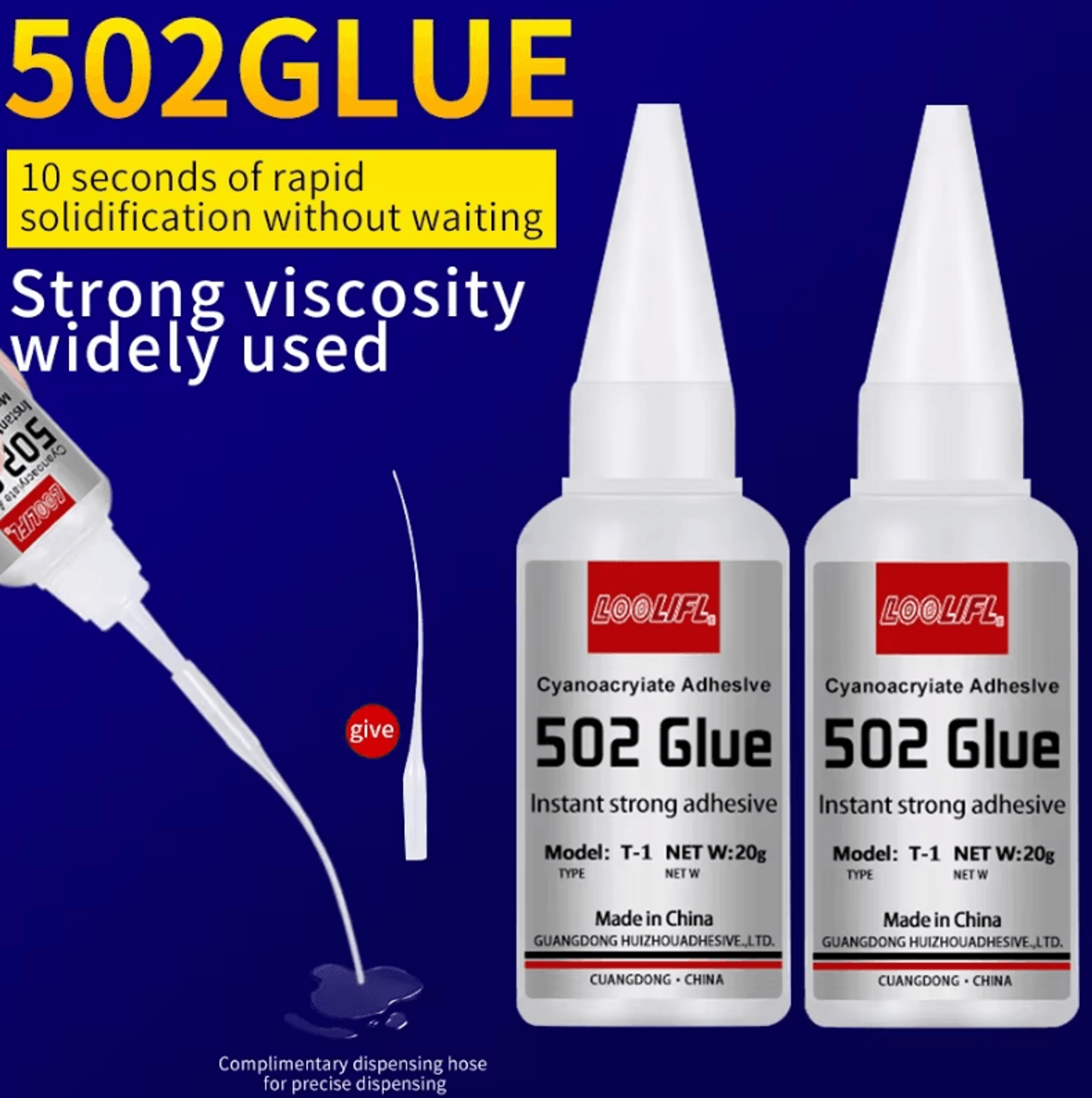 502 Instant Quick Dry Super Glue For Multi Surface Repairs 0