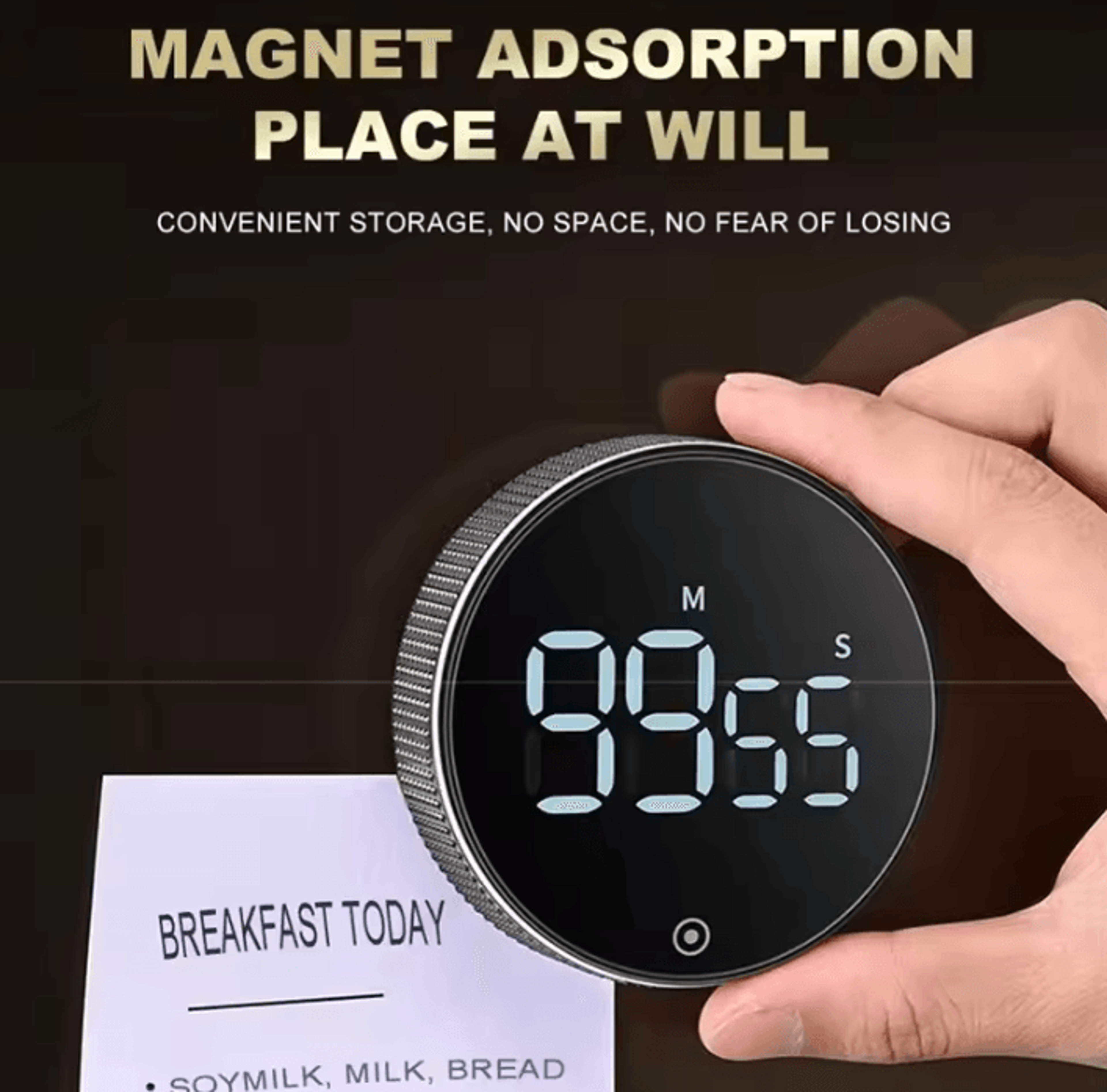 Magnetic Digital Kitchen Timer With Rotary Countdown Control 0
