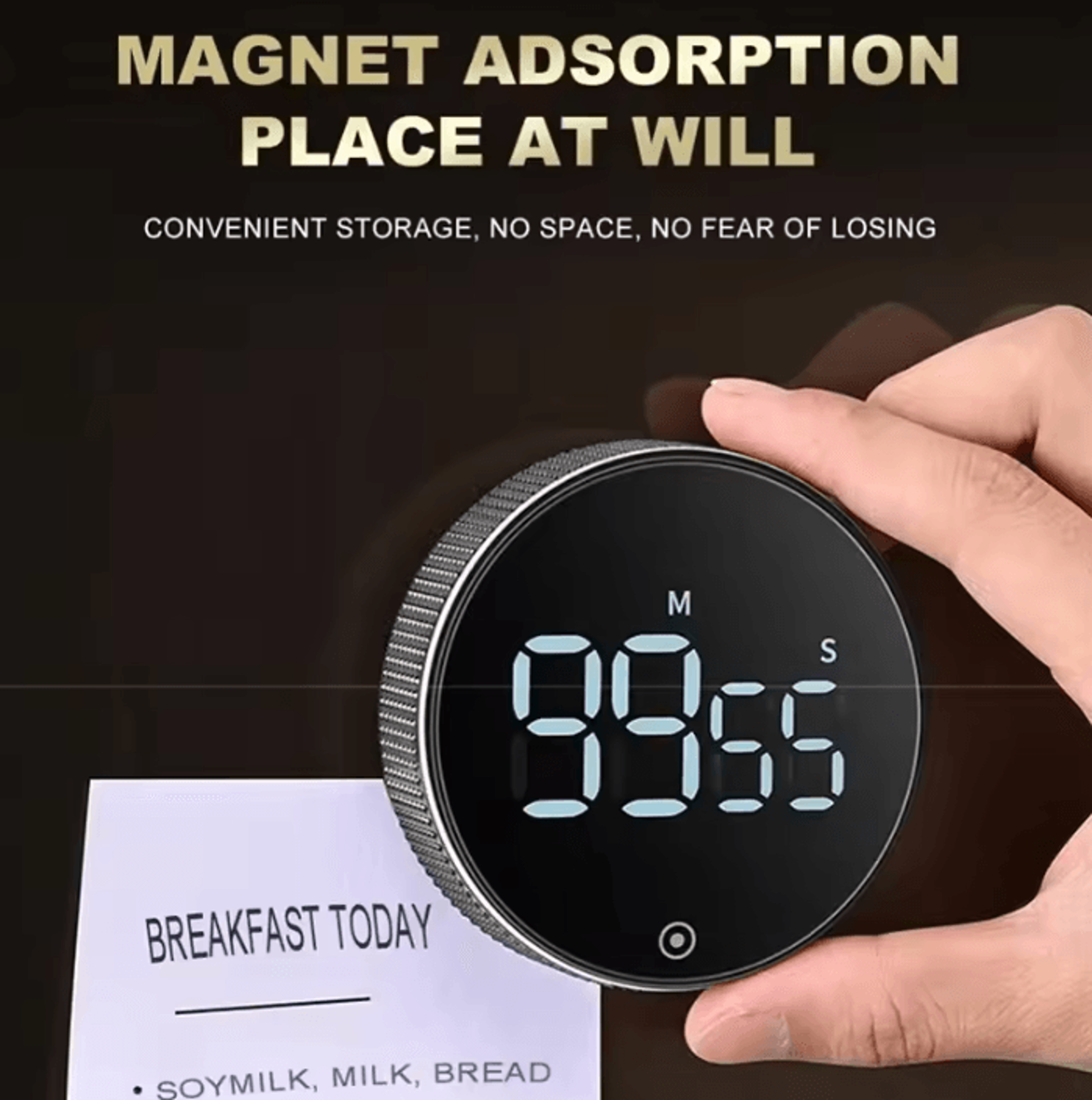 Magnetics Digital Kitchen Timer With Rotary Countdown Control 1