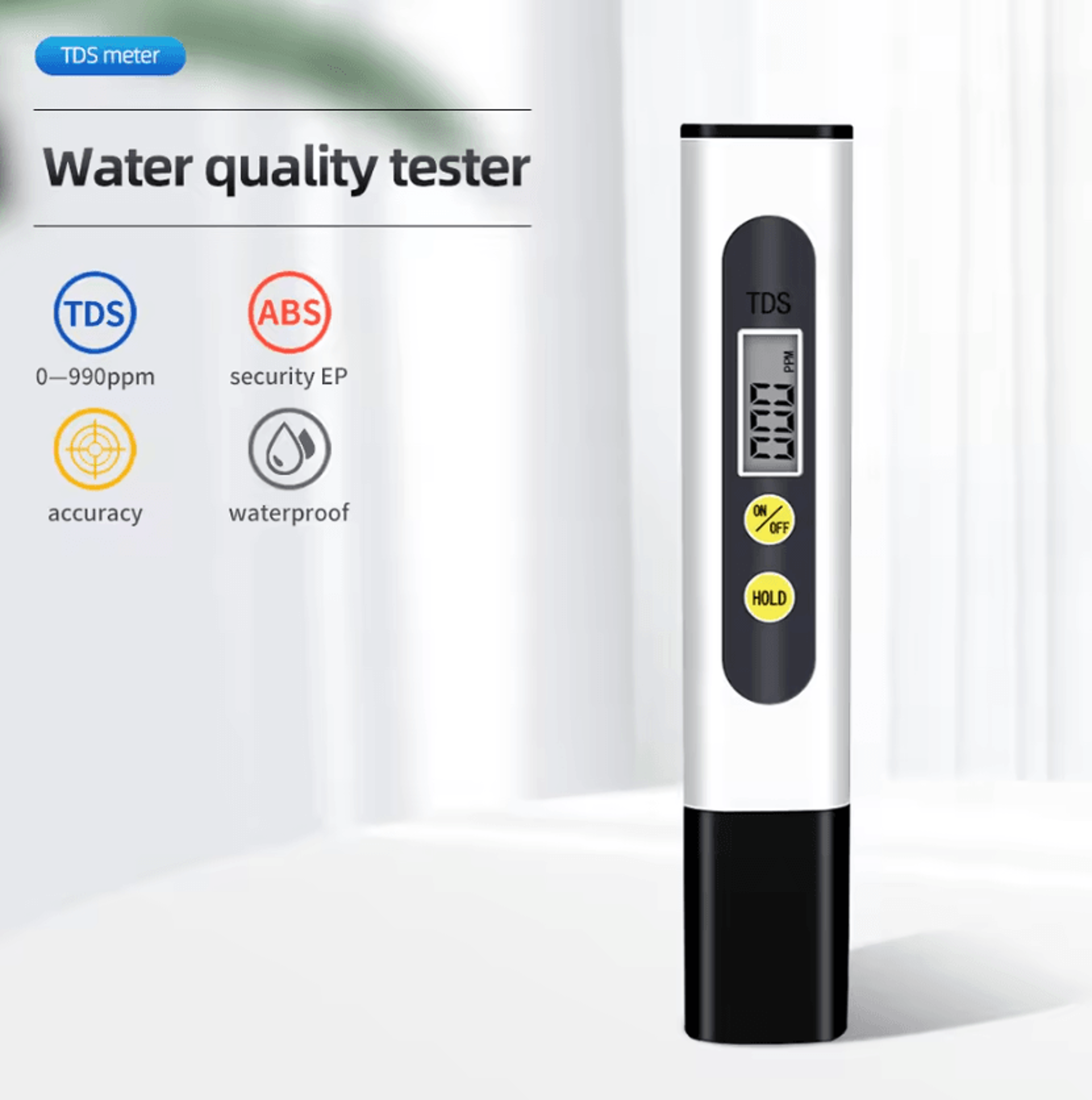 digital tds water quality tester 0-9999 ppm with temperature meter