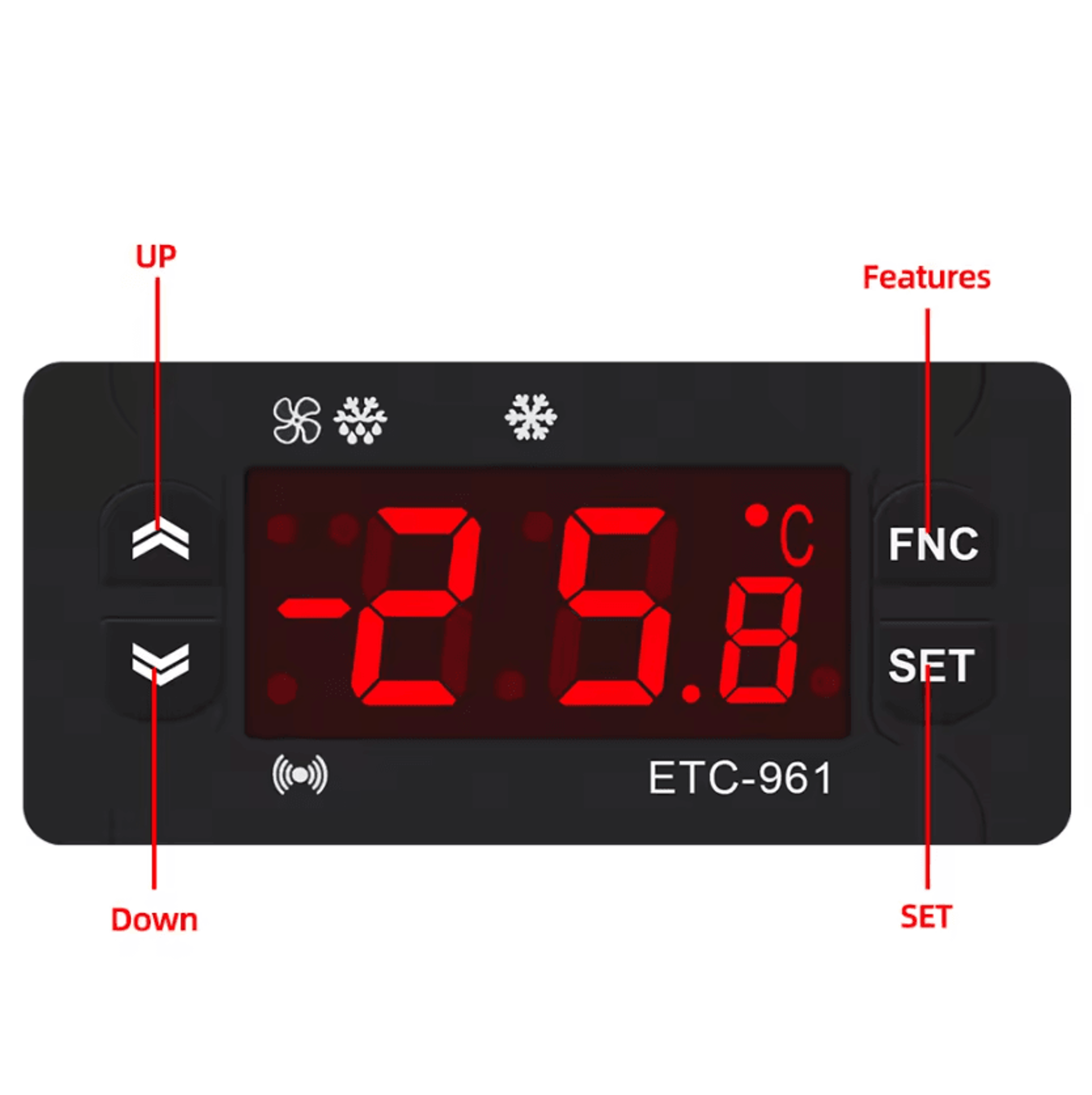 ETC961 Digital Temperature Controller 220V With NTC Sensor 0