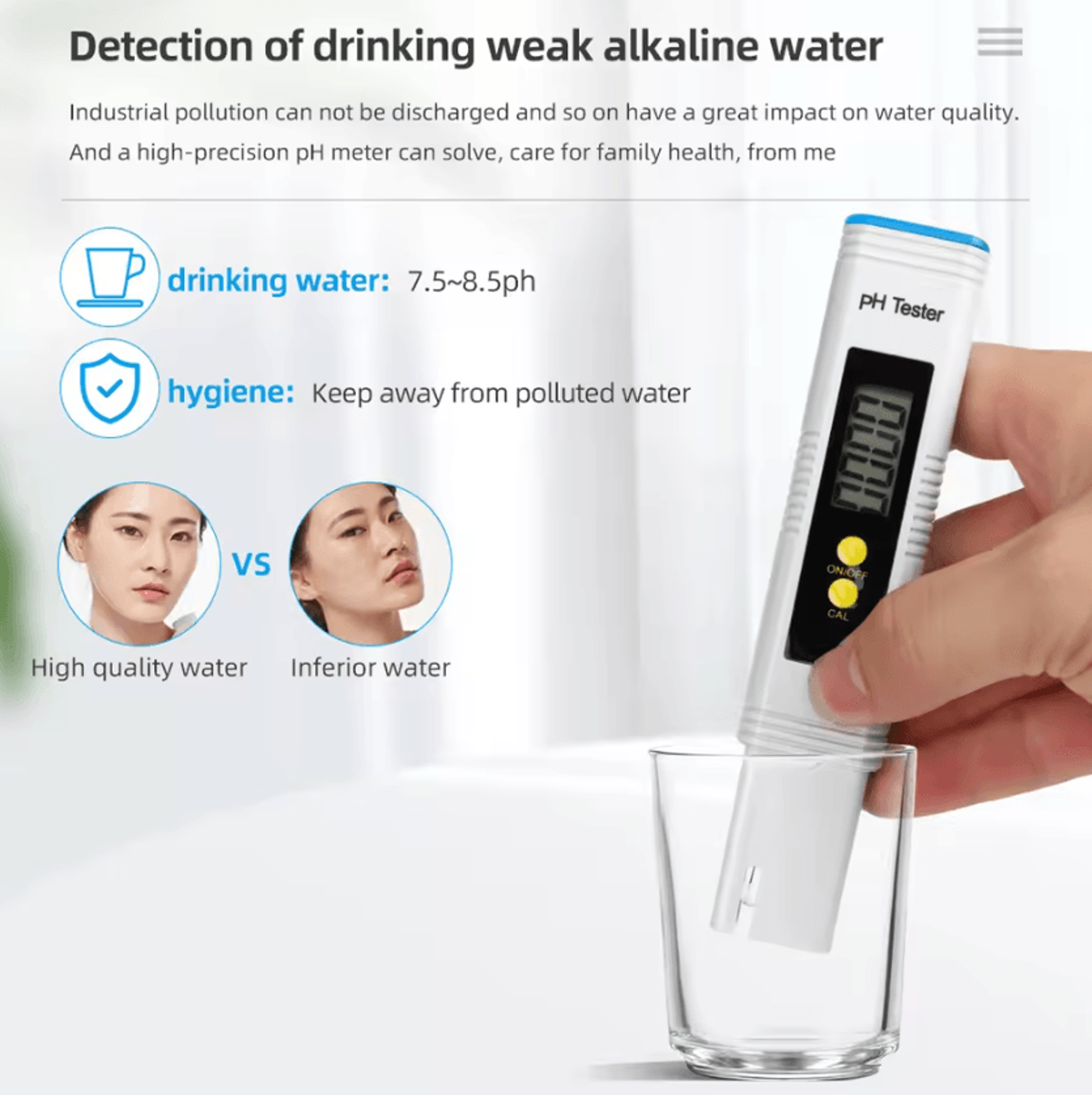 Digital PH Meter 001 High Precision Water Quality Tester 1