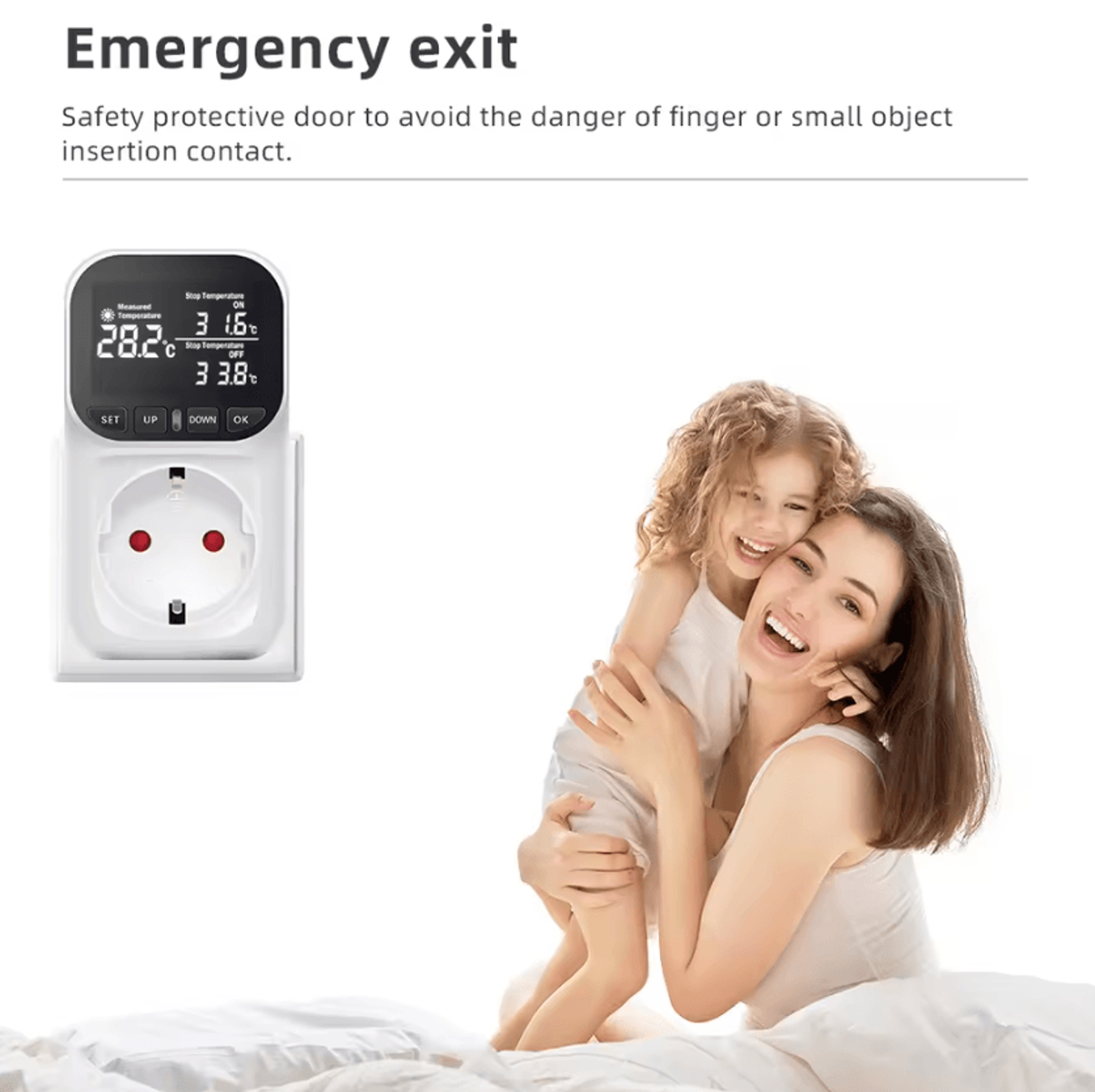 220V Digital Temperature Controller Socket With Timer And Sensor 2