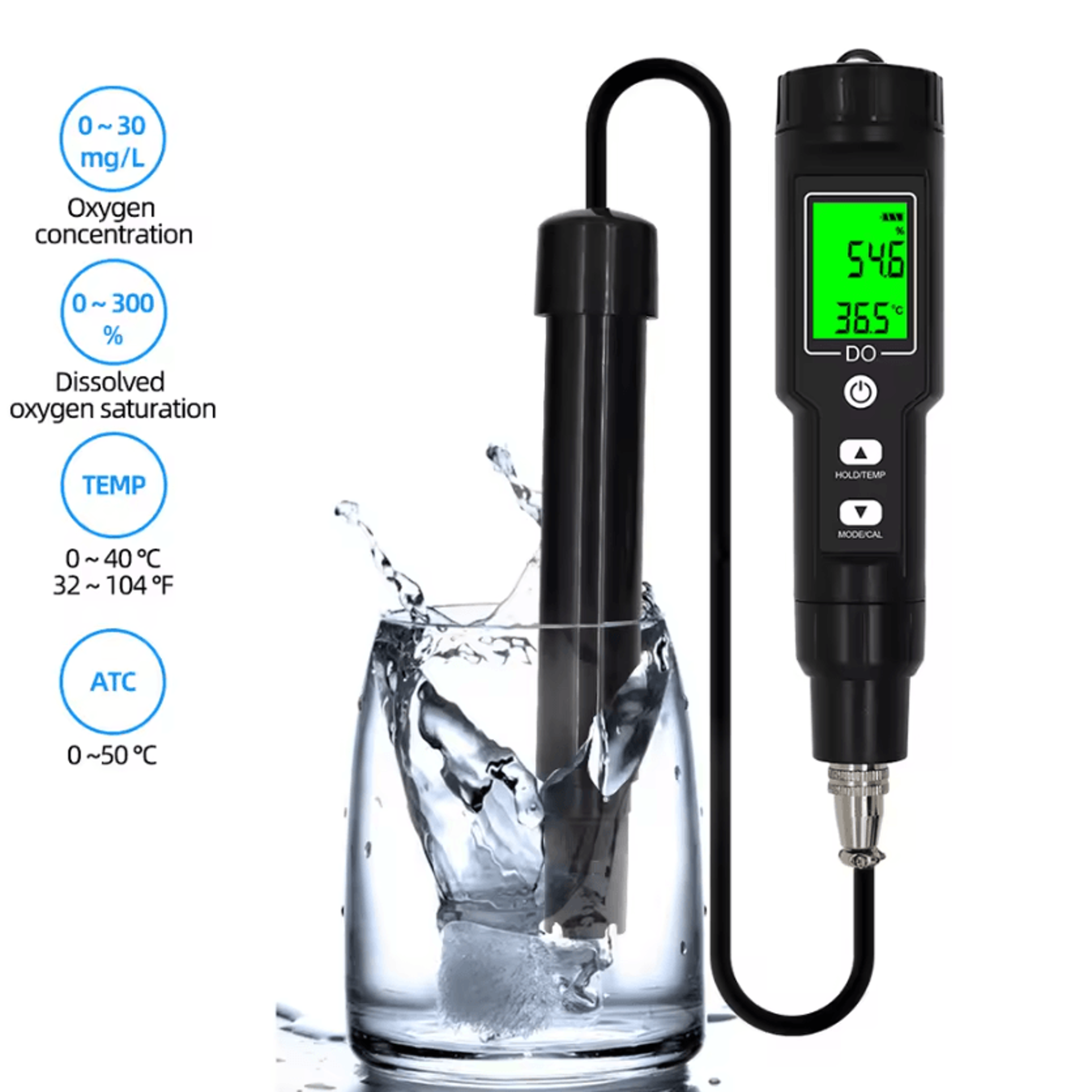 DO9100 Professional Digital Dissolved Oxygen Meter For Aquaculture And Water Testing 0
