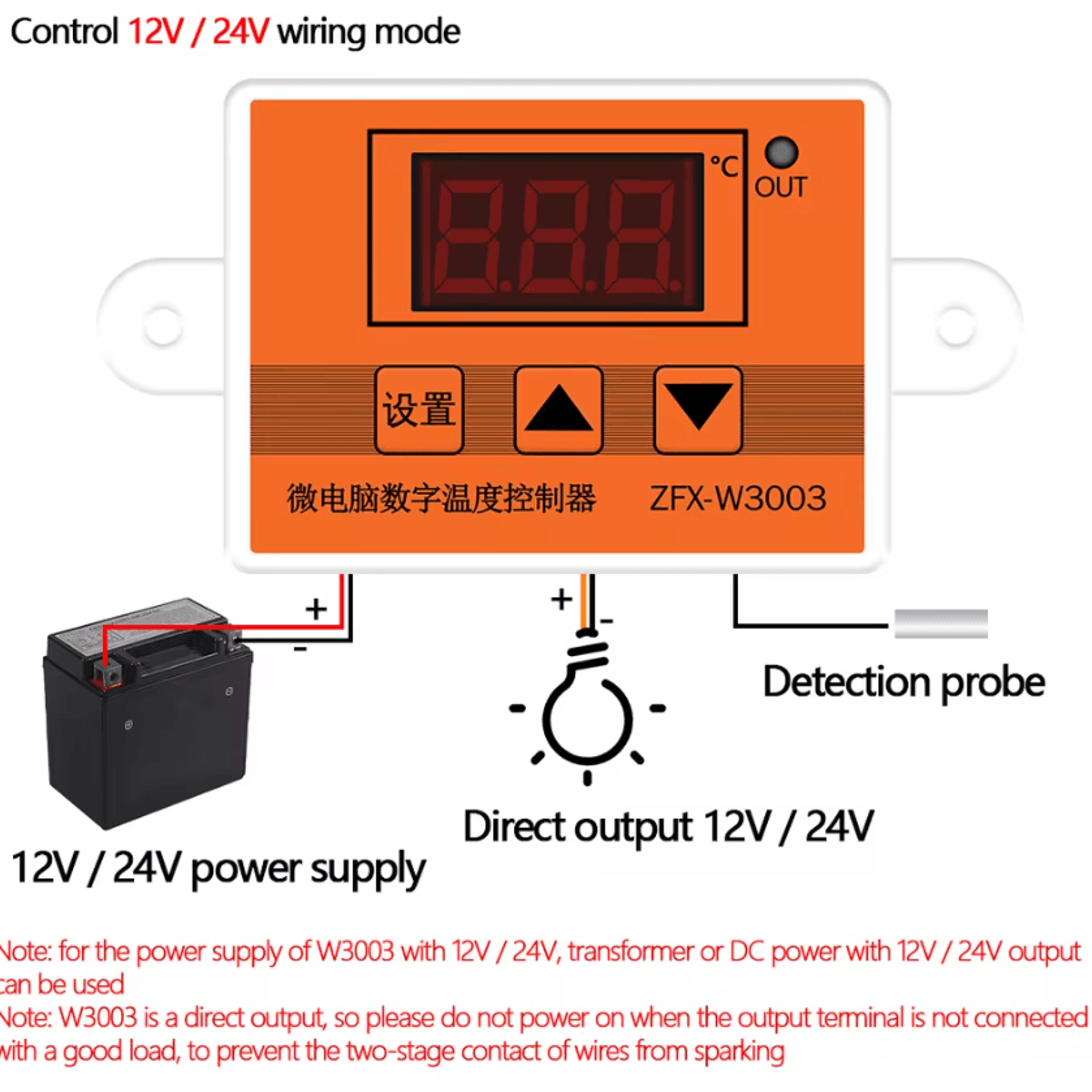 ZFXW3003 Digital Temperature Controller For Heating And Cooling 1
