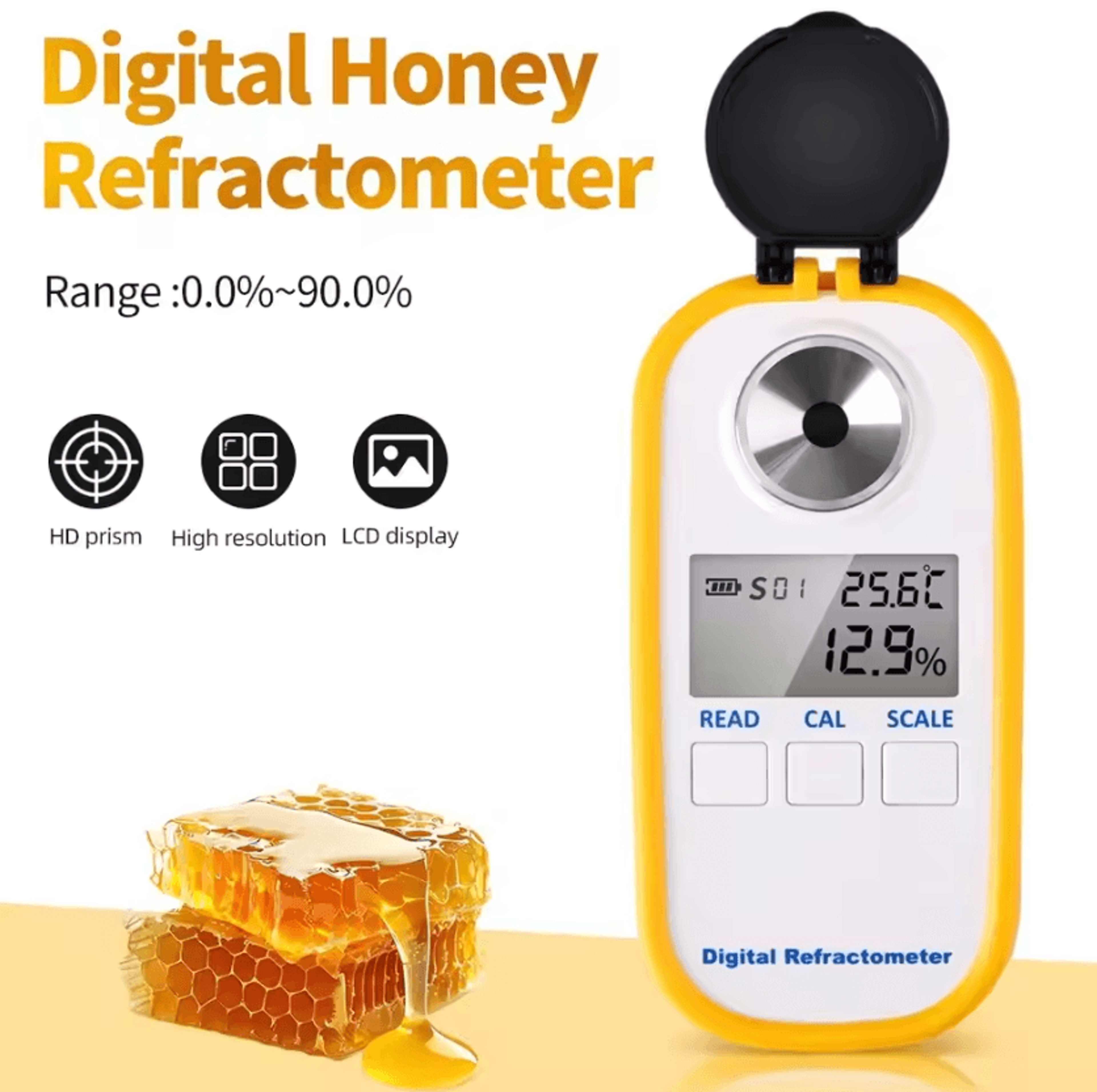 Digital Brix Refractometer With ATC For Honey Fruit And Juice 0