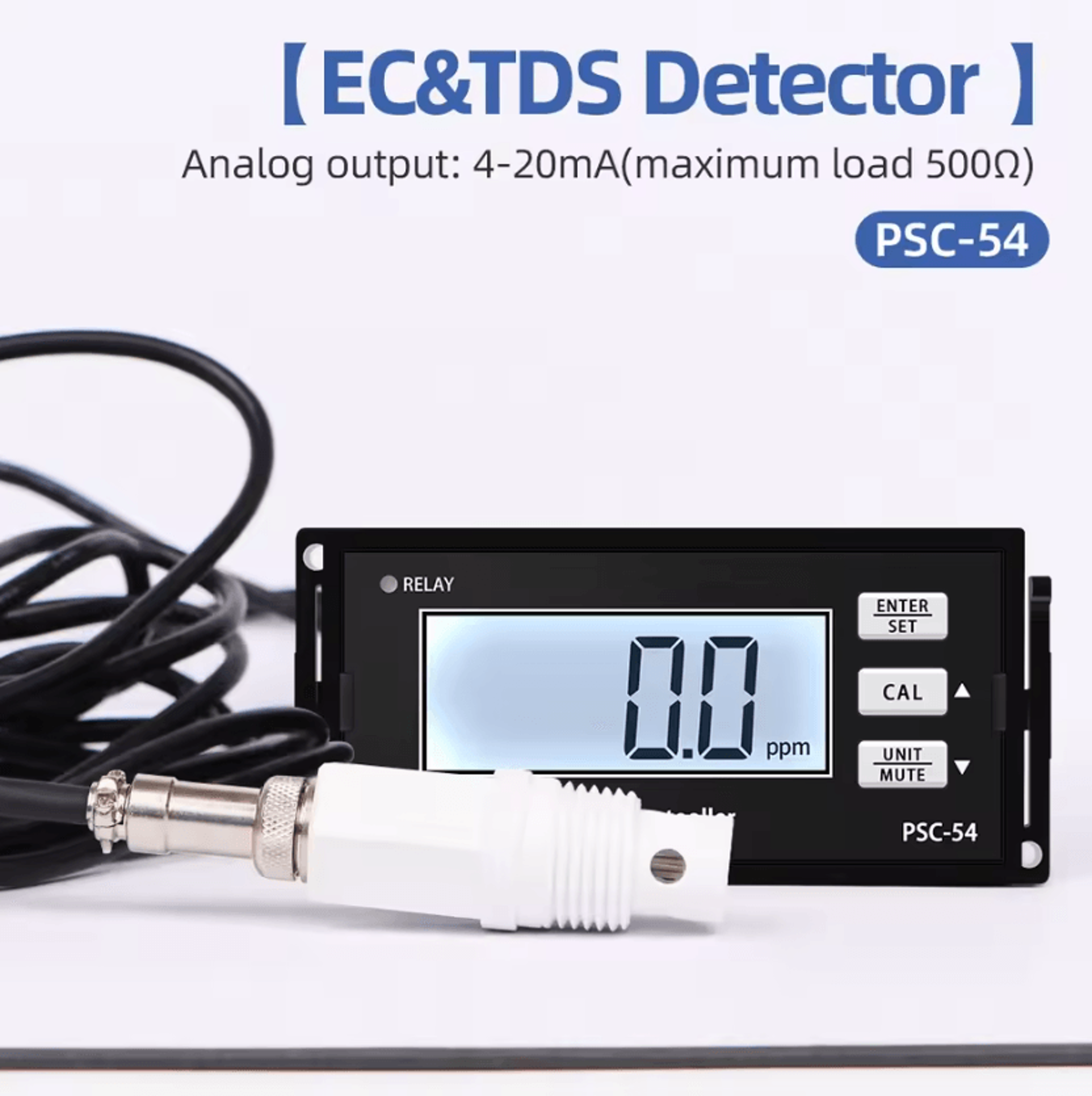 online ec and tds conductivity monitor controller for water treatment
