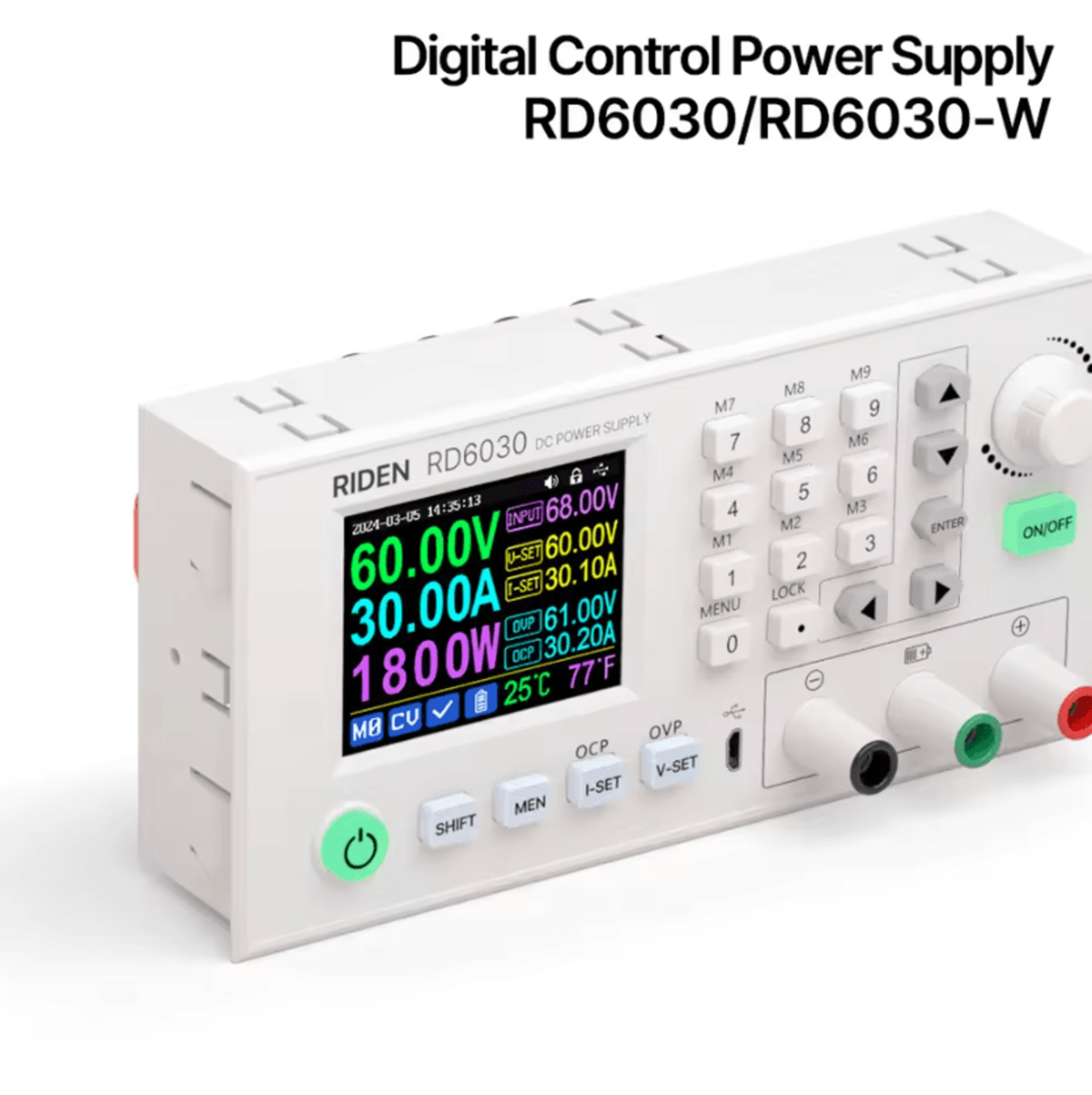 RD6030W 60V 30A Adjustable DC Lab Power Supply Module 0