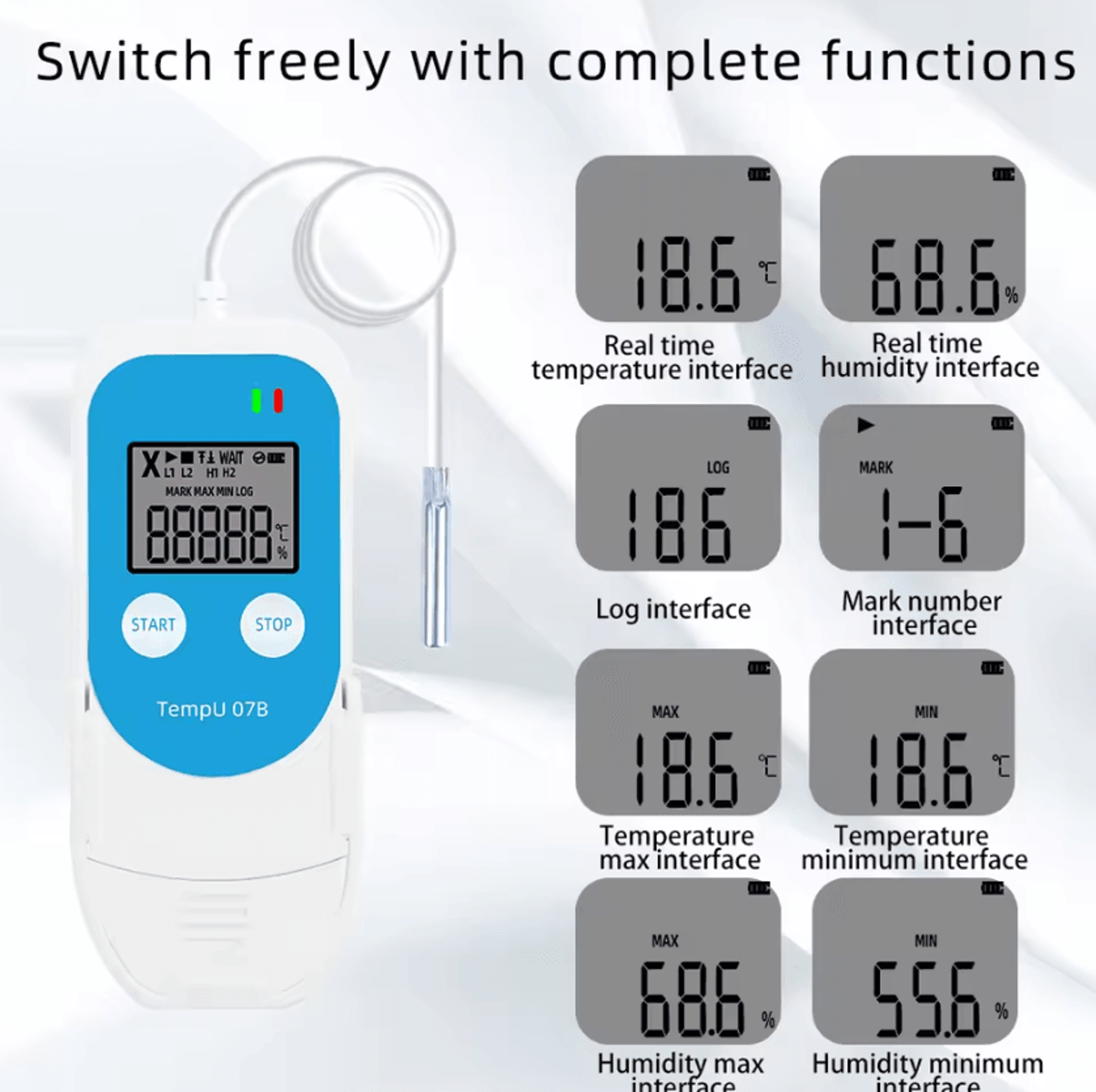 TempU 07B USB Temperature And Humidity Data Logger 2