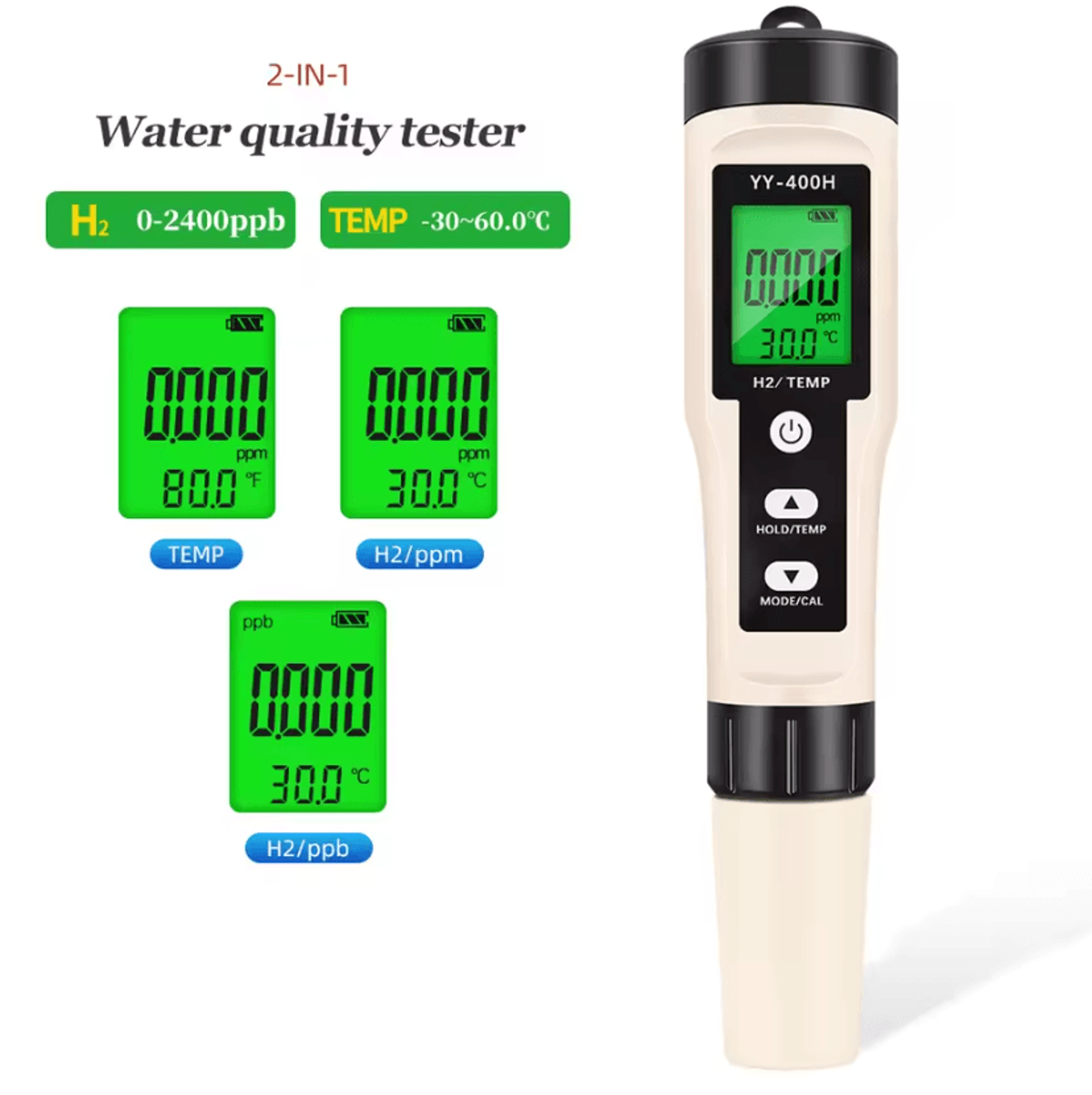 4 In 1 Digital PH ORP Hydrogen And Temperature Water Tester 5