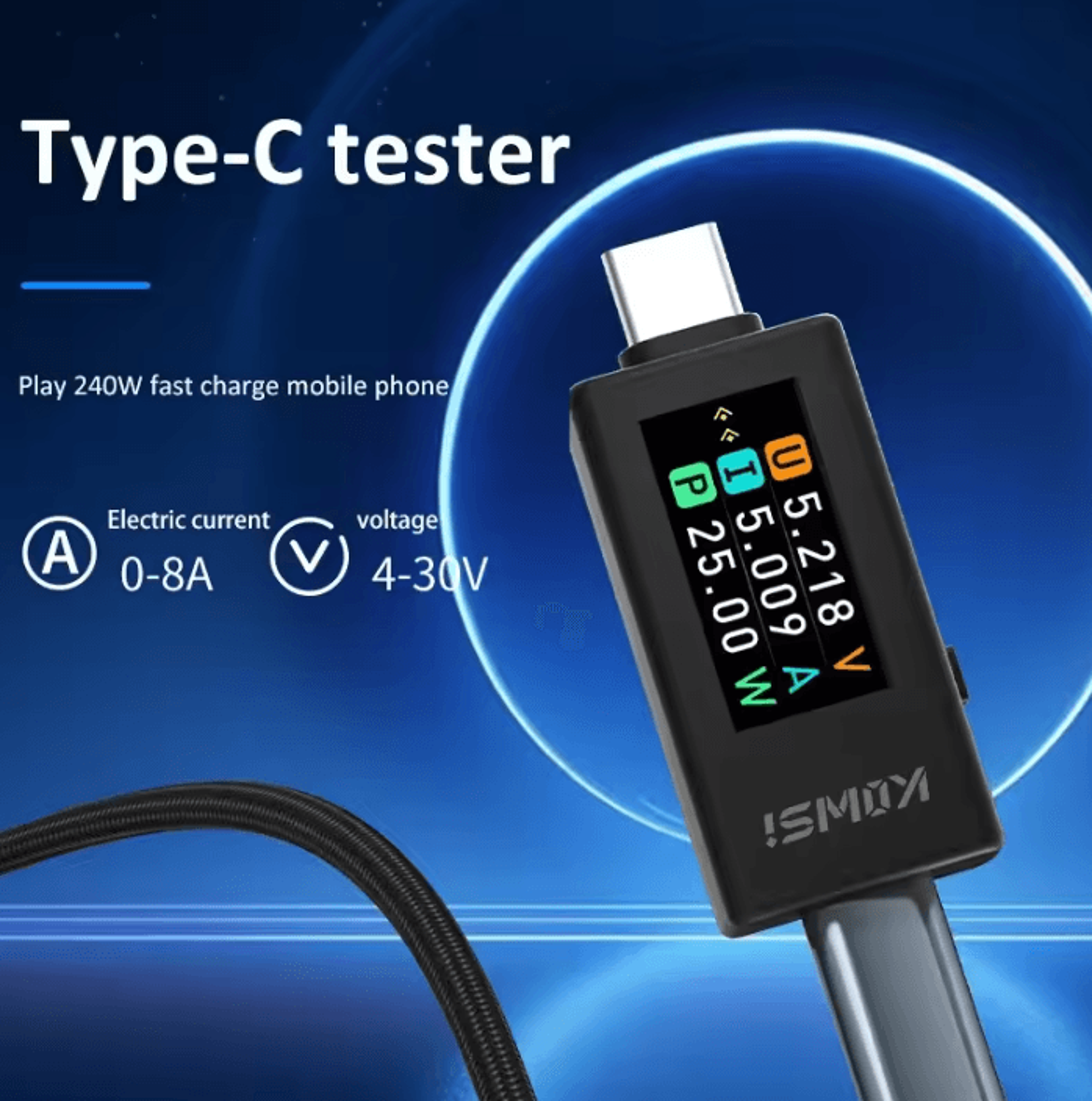 KWS1902L TypeC USB Power Meter With Color Display 3