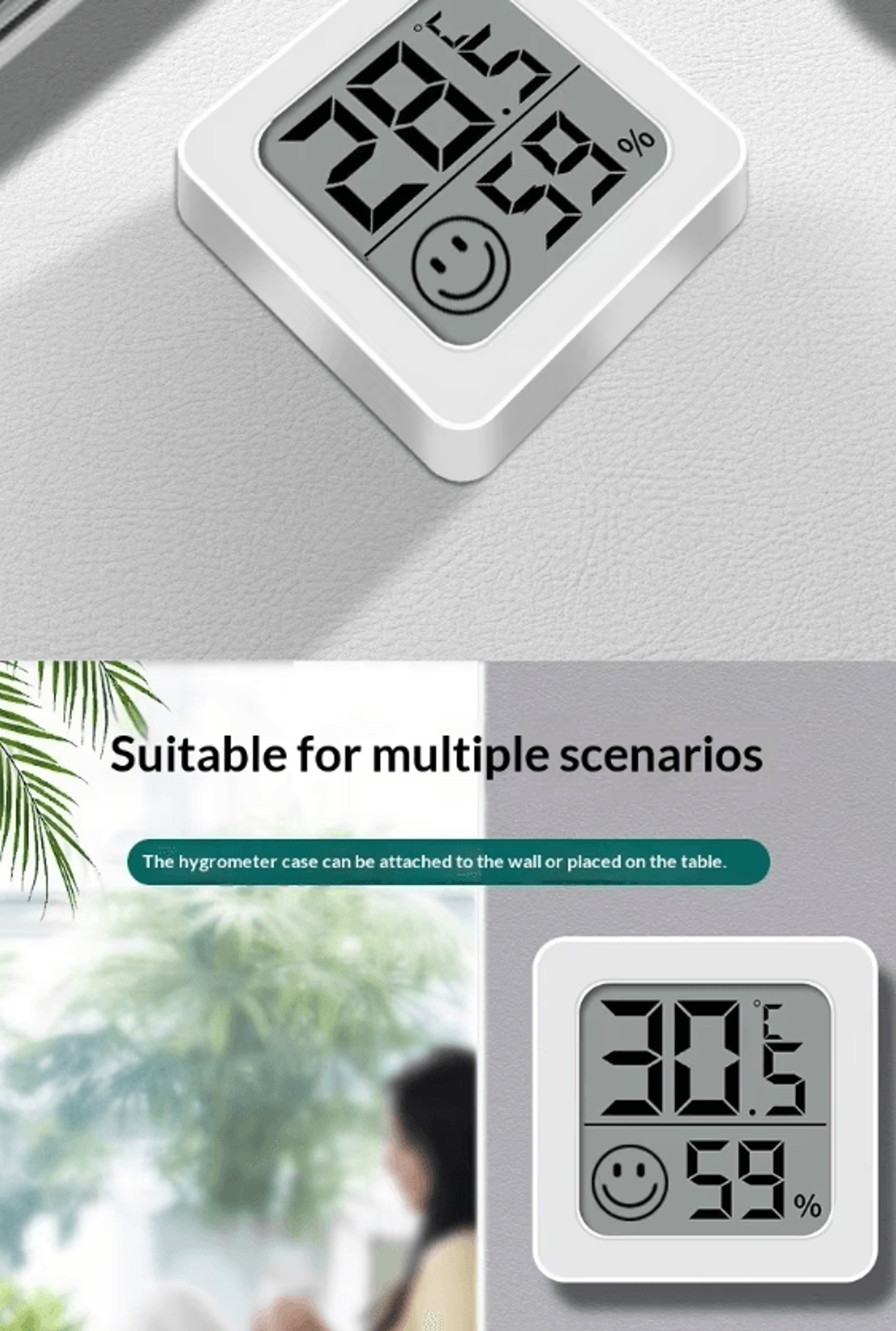 Mini LCD Digital Thermometer Hygrometer Indoor Temperature And Humidity Monitor 2