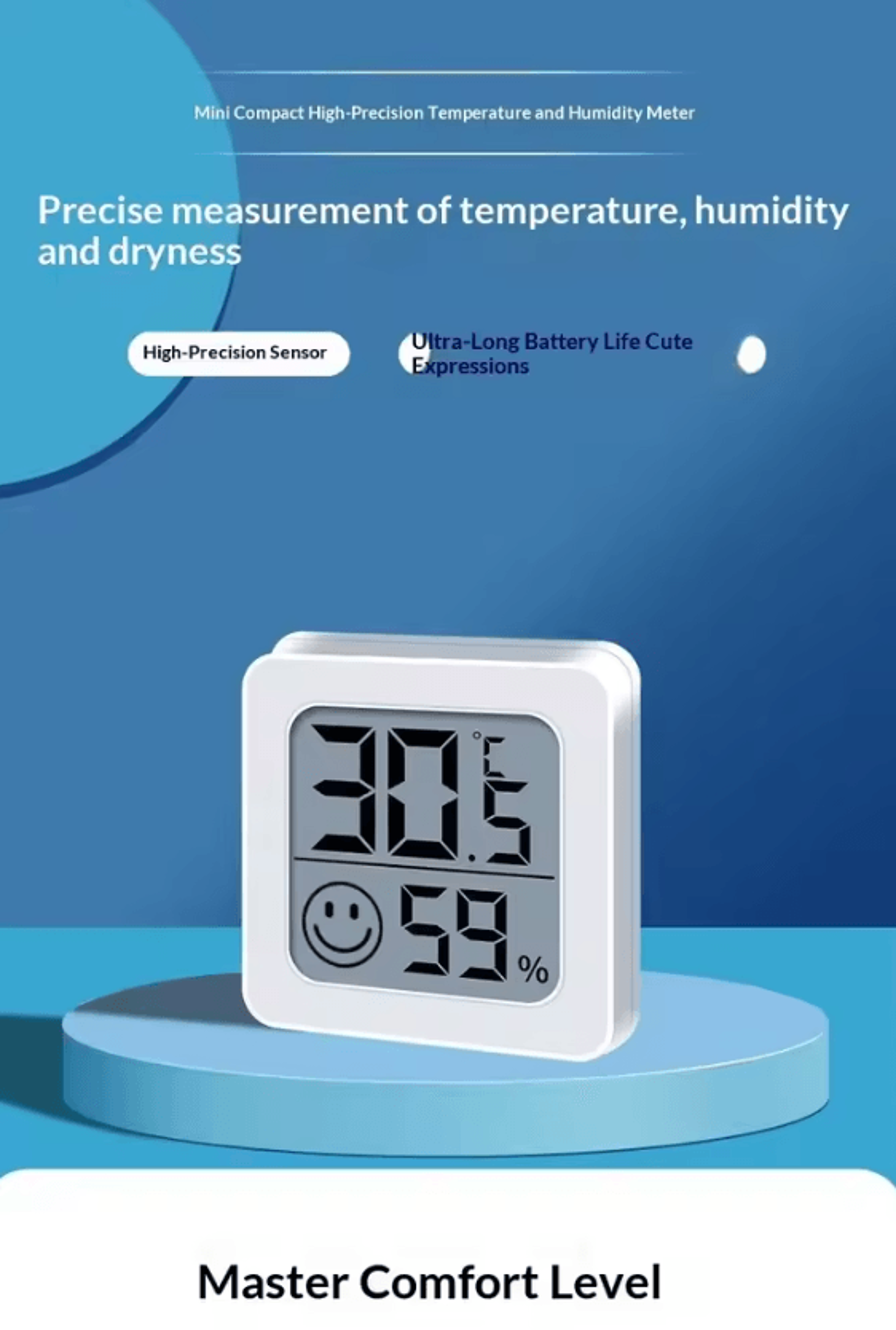 Mini LCD Digital Thermometer Hygrometer Indoors Temperature And Humidity Monitor 3