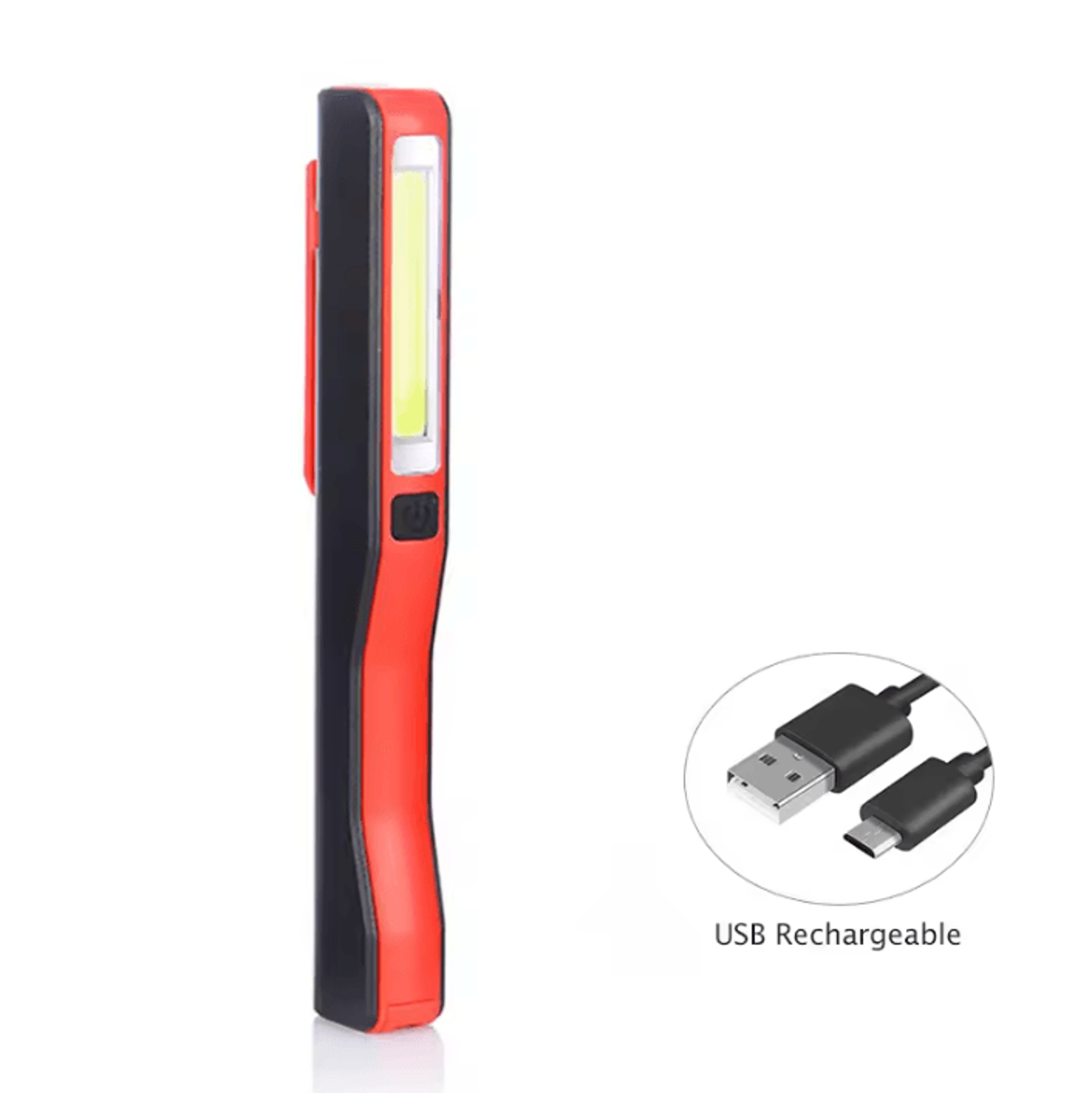 Rechargeable Magnetic COB LED Work Light With Pen Clip 5