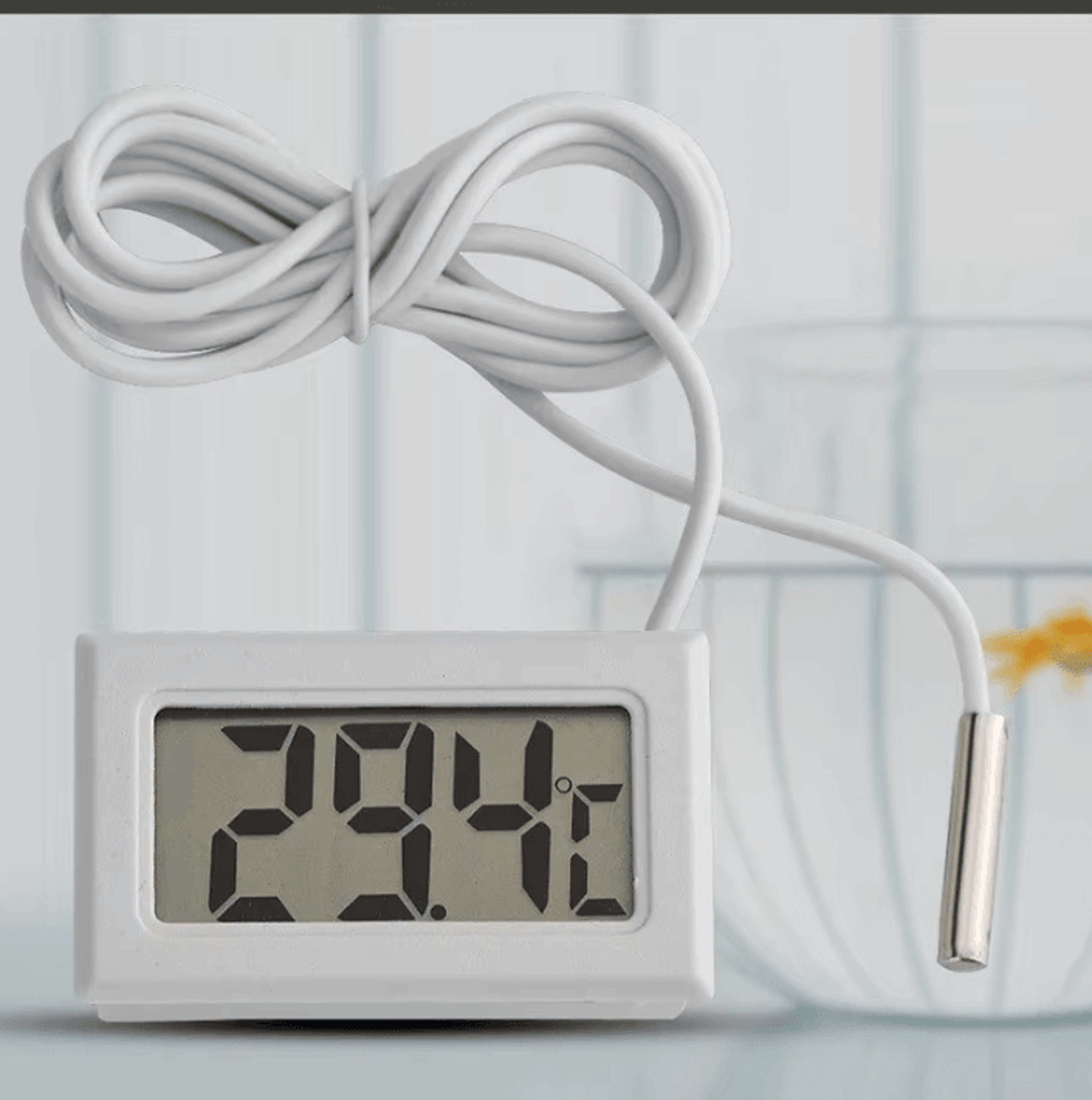 Mini Digital LCD Probe Thermometer For Aquarium And Fridge 2