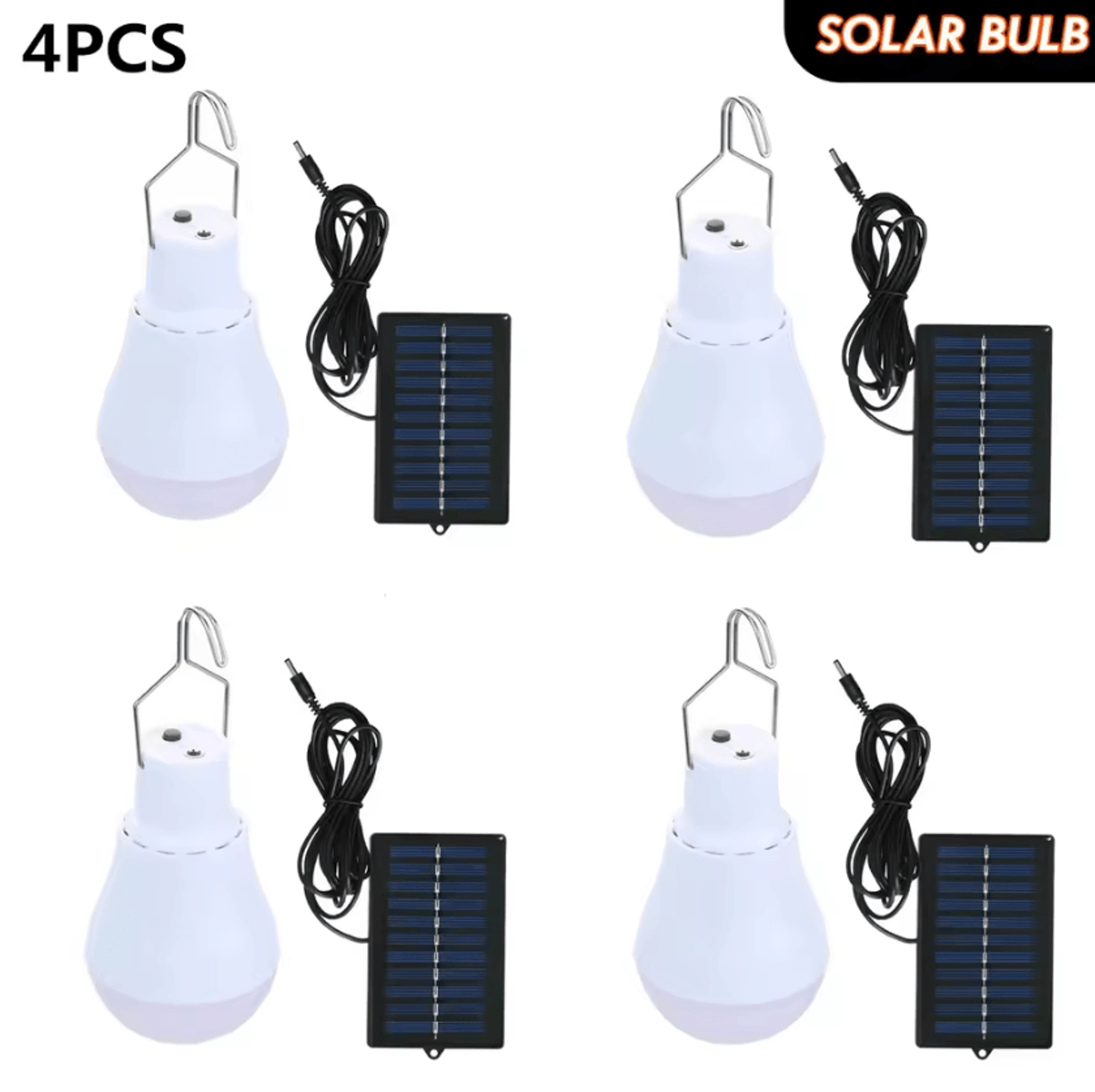 Portable Solar Rechargeable LED Camping Bulb With Panel 6
