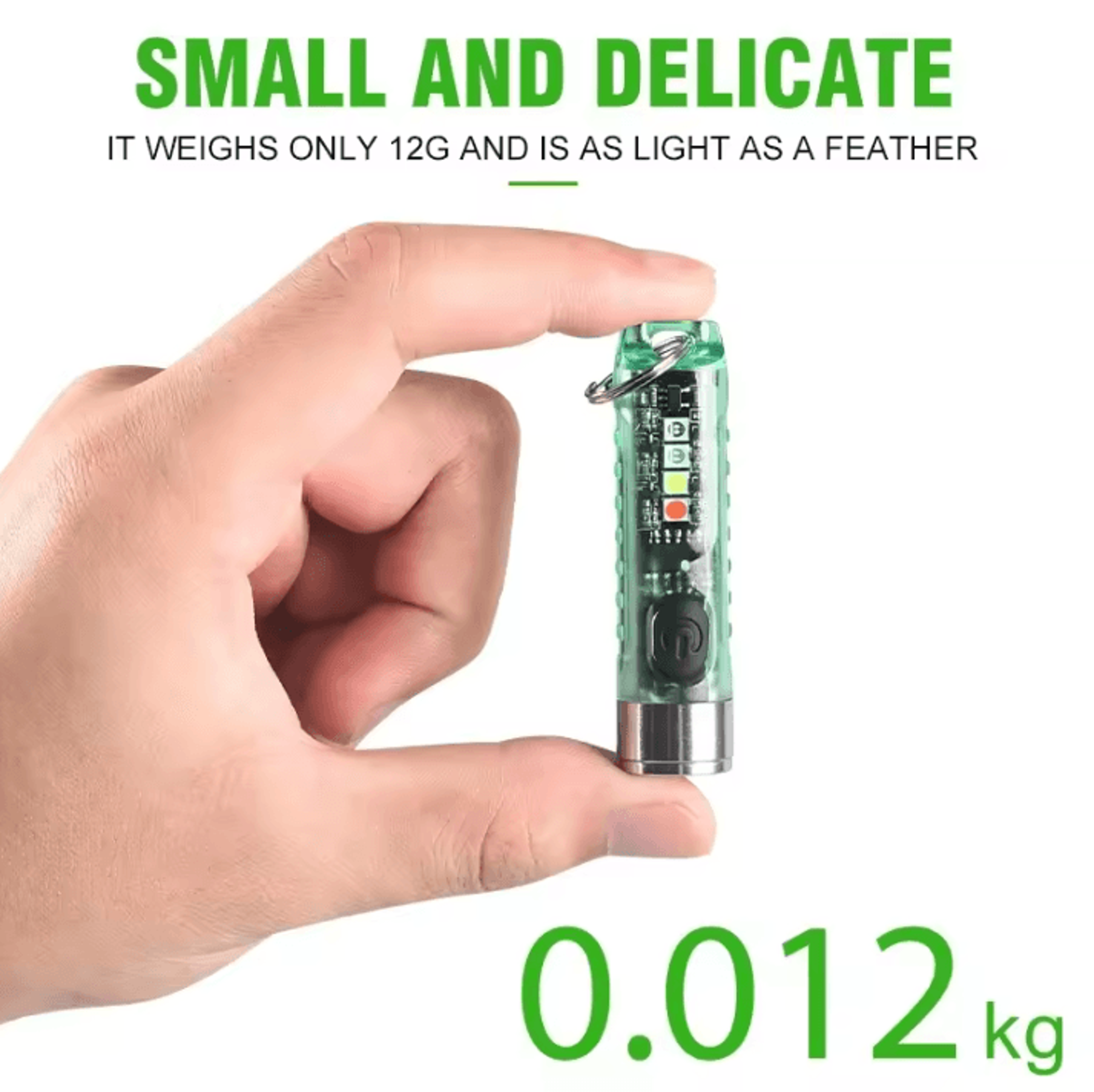 Rechargeable Mini EDC LED Keychain Flashlight With UV And Magnetic Base 1