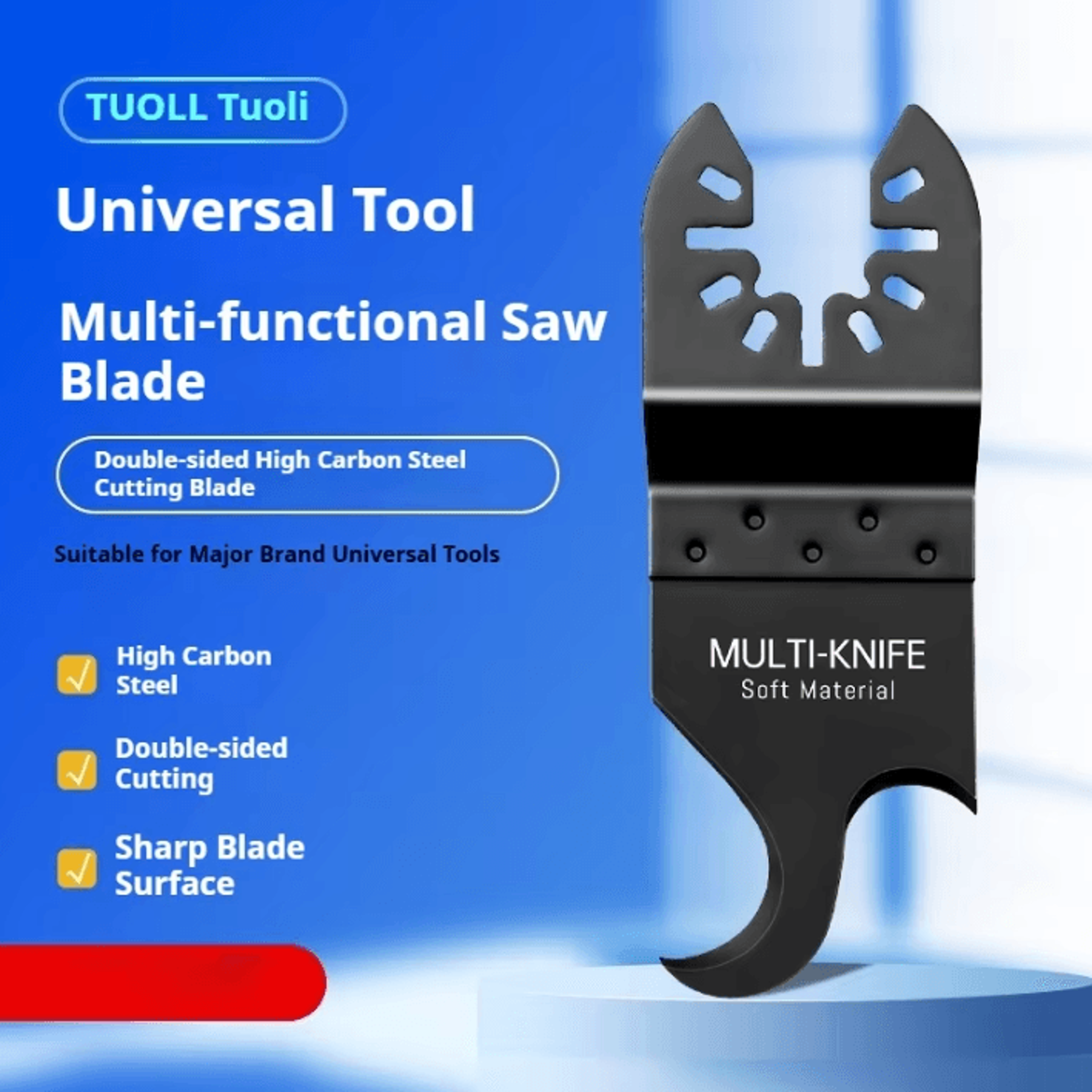 1 Or 3 Piece Oscillating Multi Tool Hook Knife Blade For Soft Materials 0