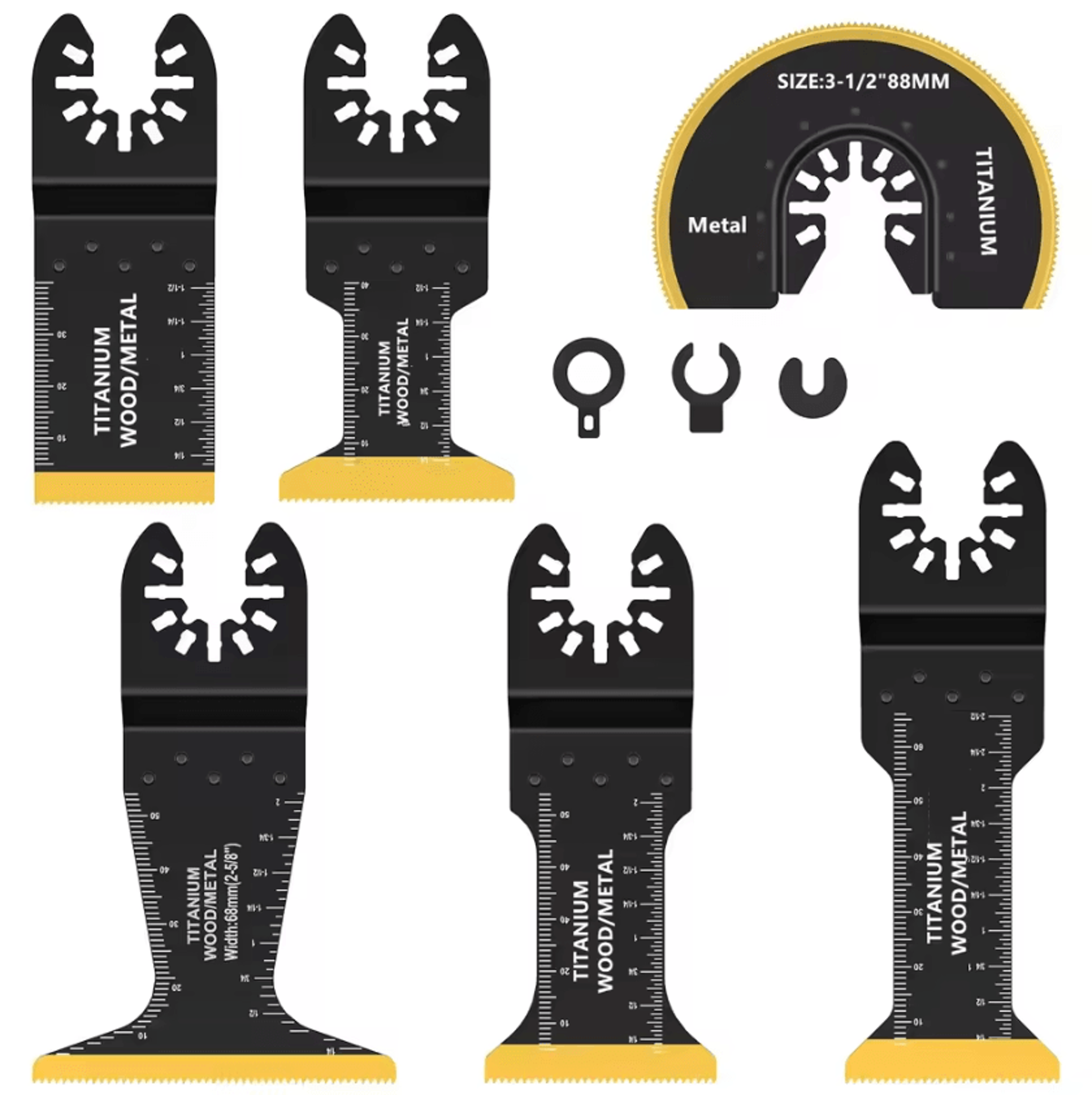 3 Or 6 Piece Titanium Oscillating Saw Blade Kit For Metal And Woods 8