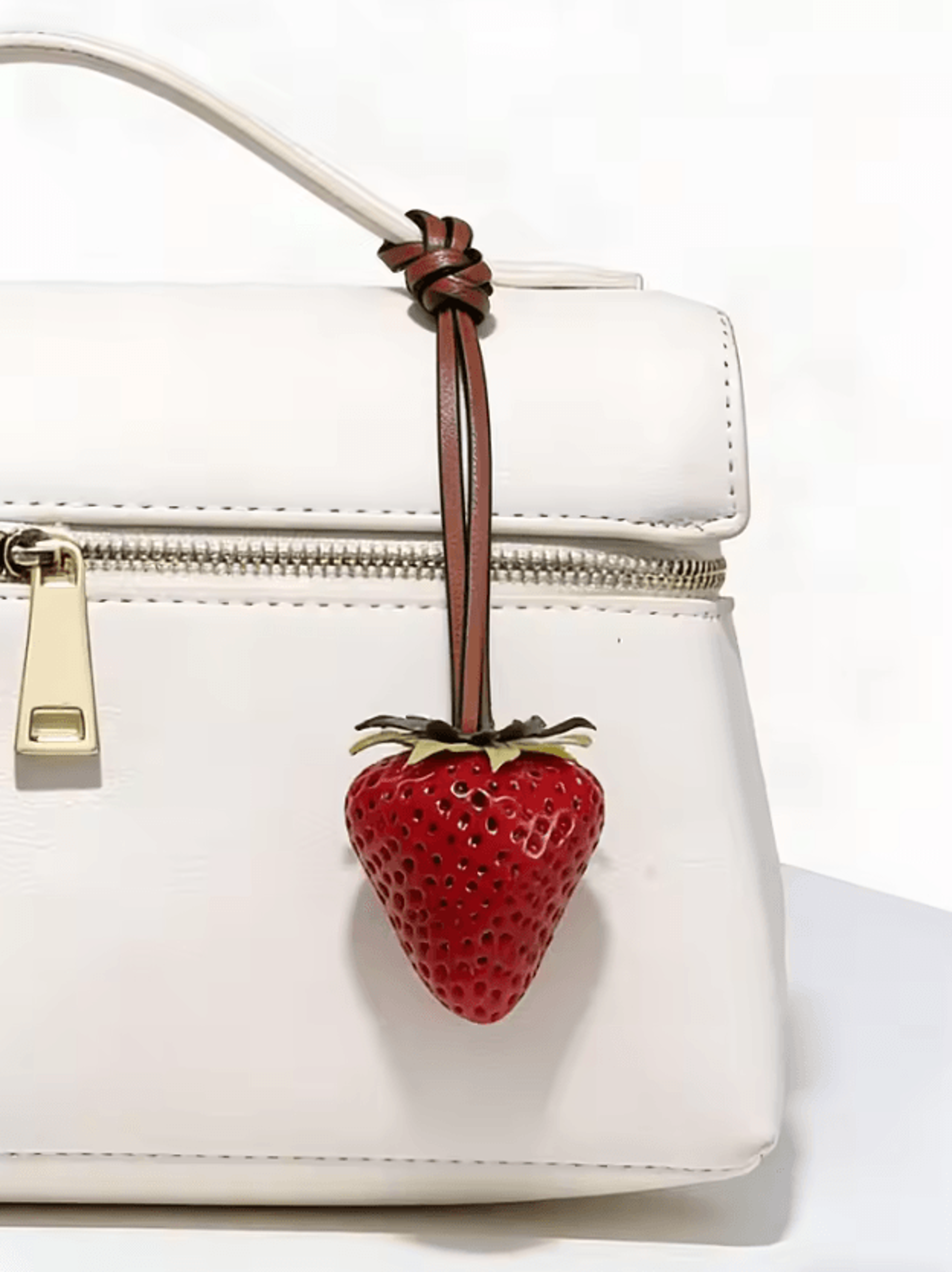 Cute Resin Strawberry Bag Charm Keychain 3