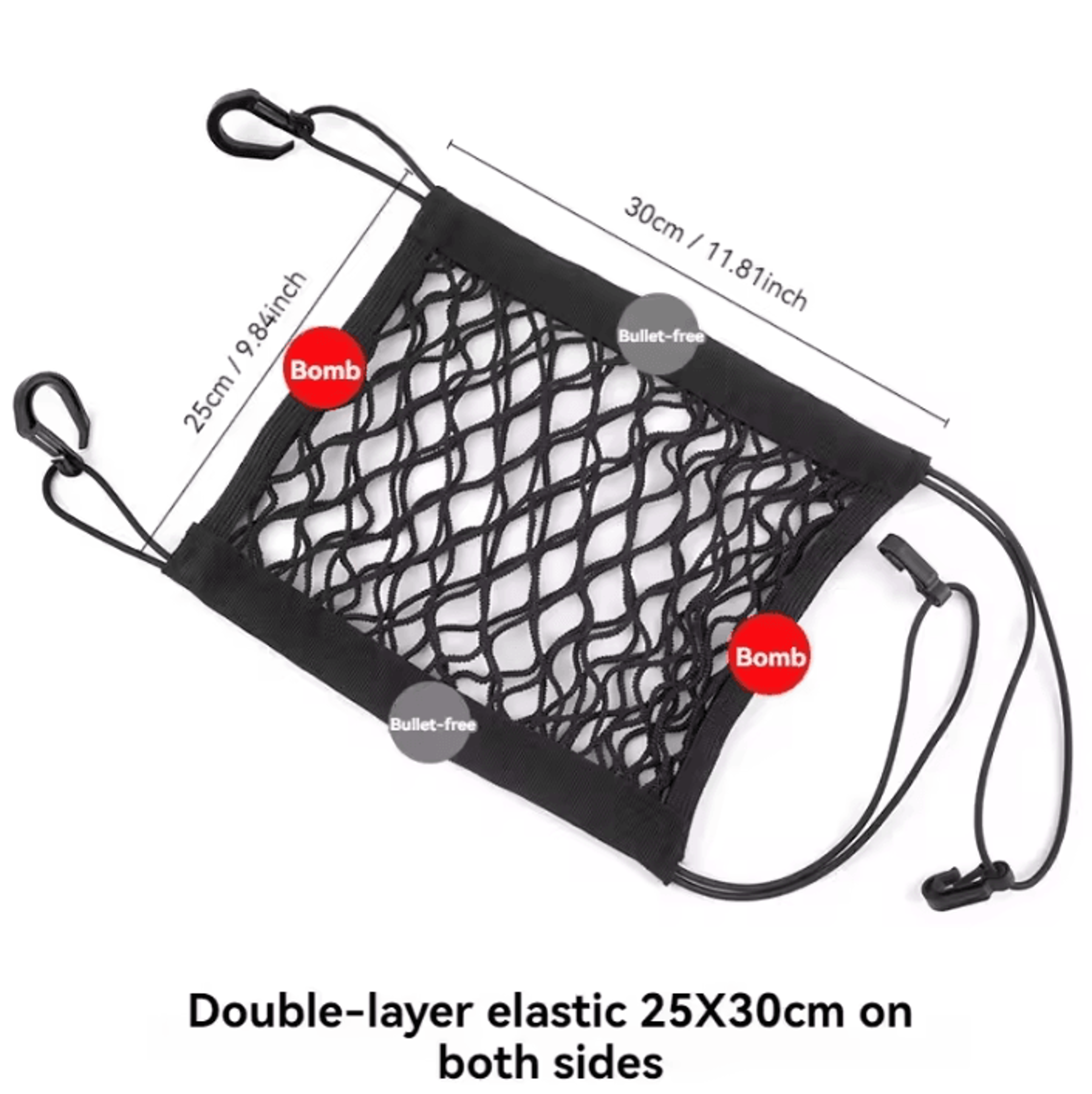 High Elastic Double Layer Motorcycle Cargo Net 4