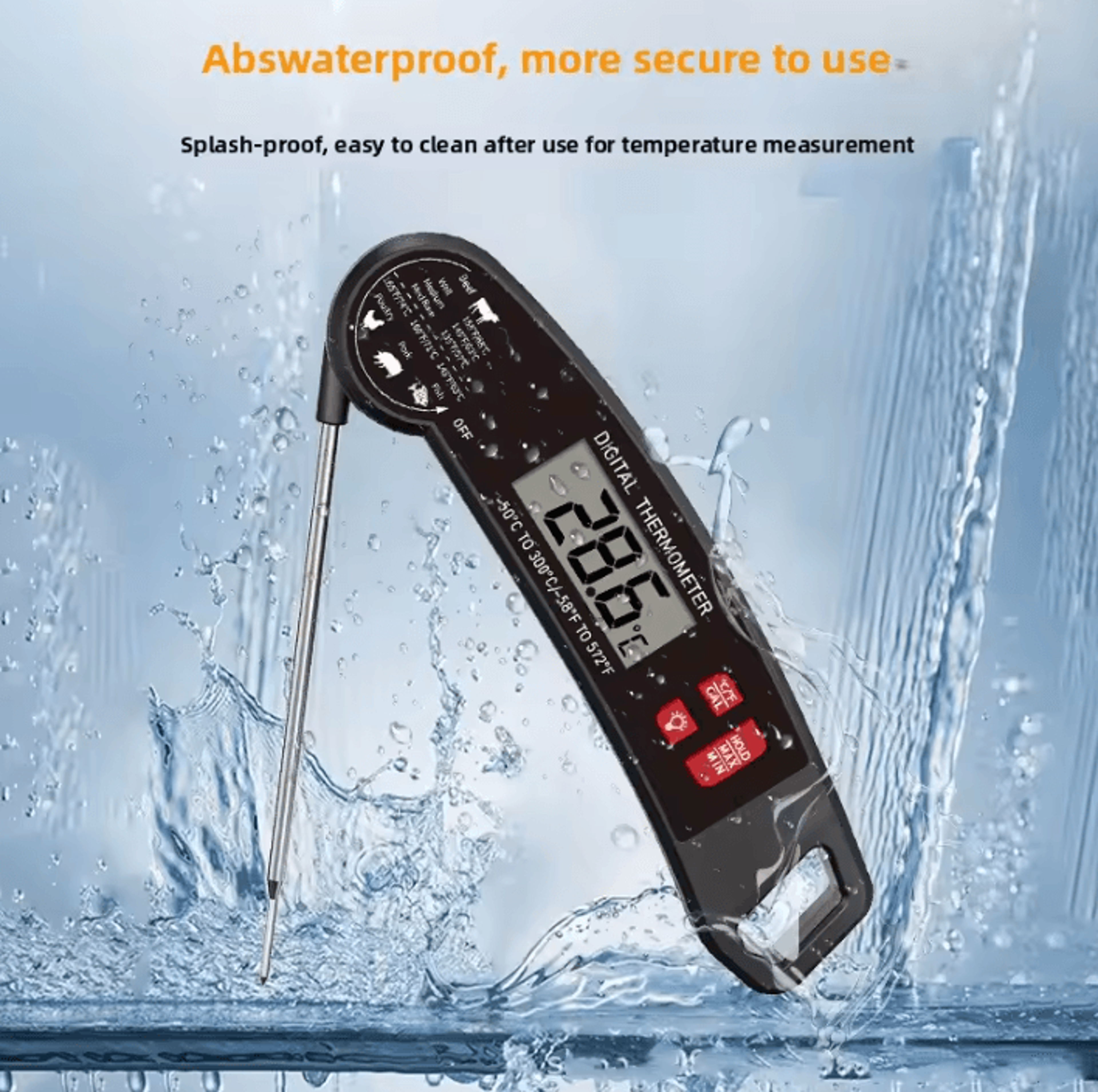 Foldable Digital Meat And Food Thermometer 3