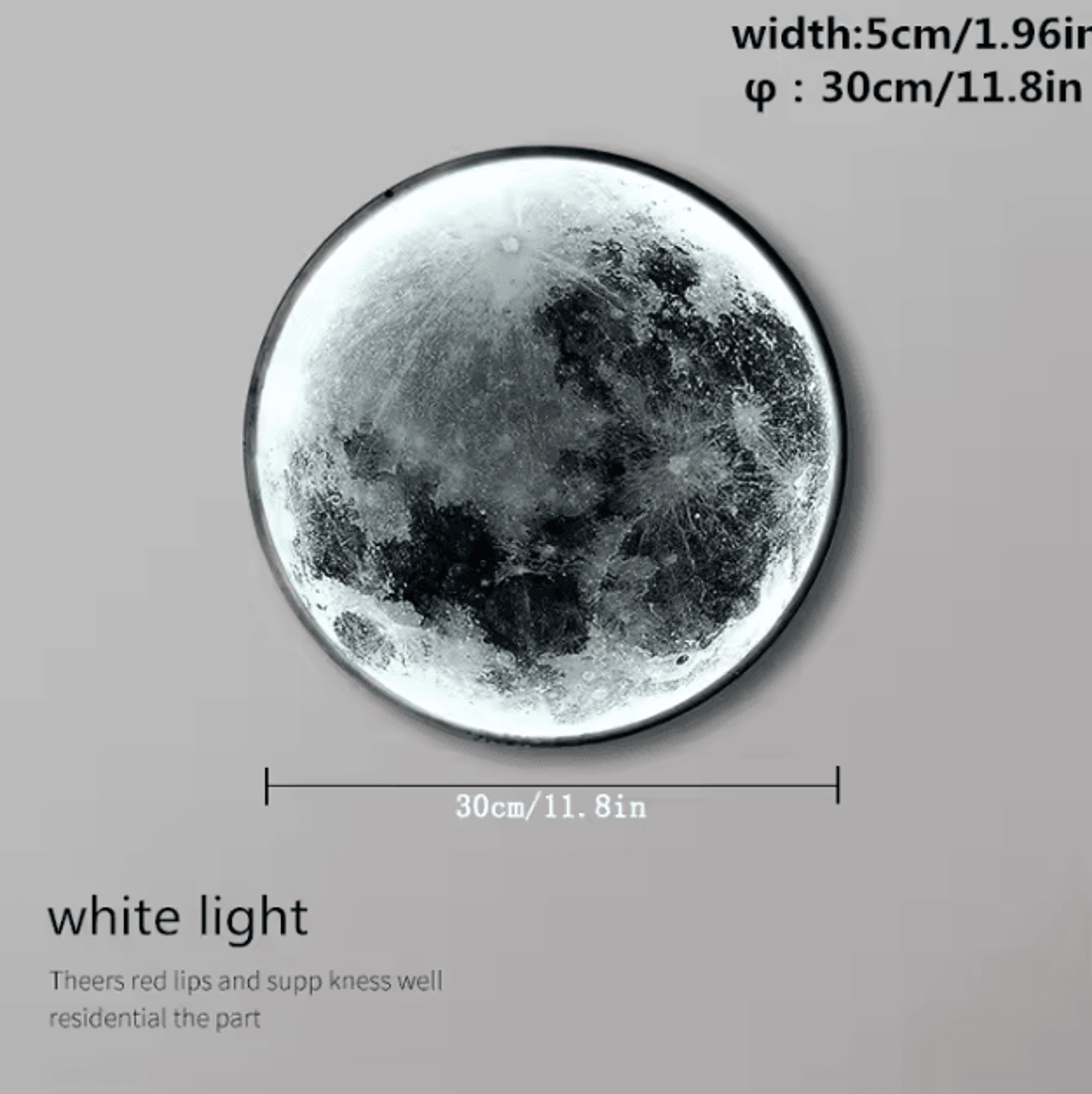 3D Moon LED Wall Light Mural 8