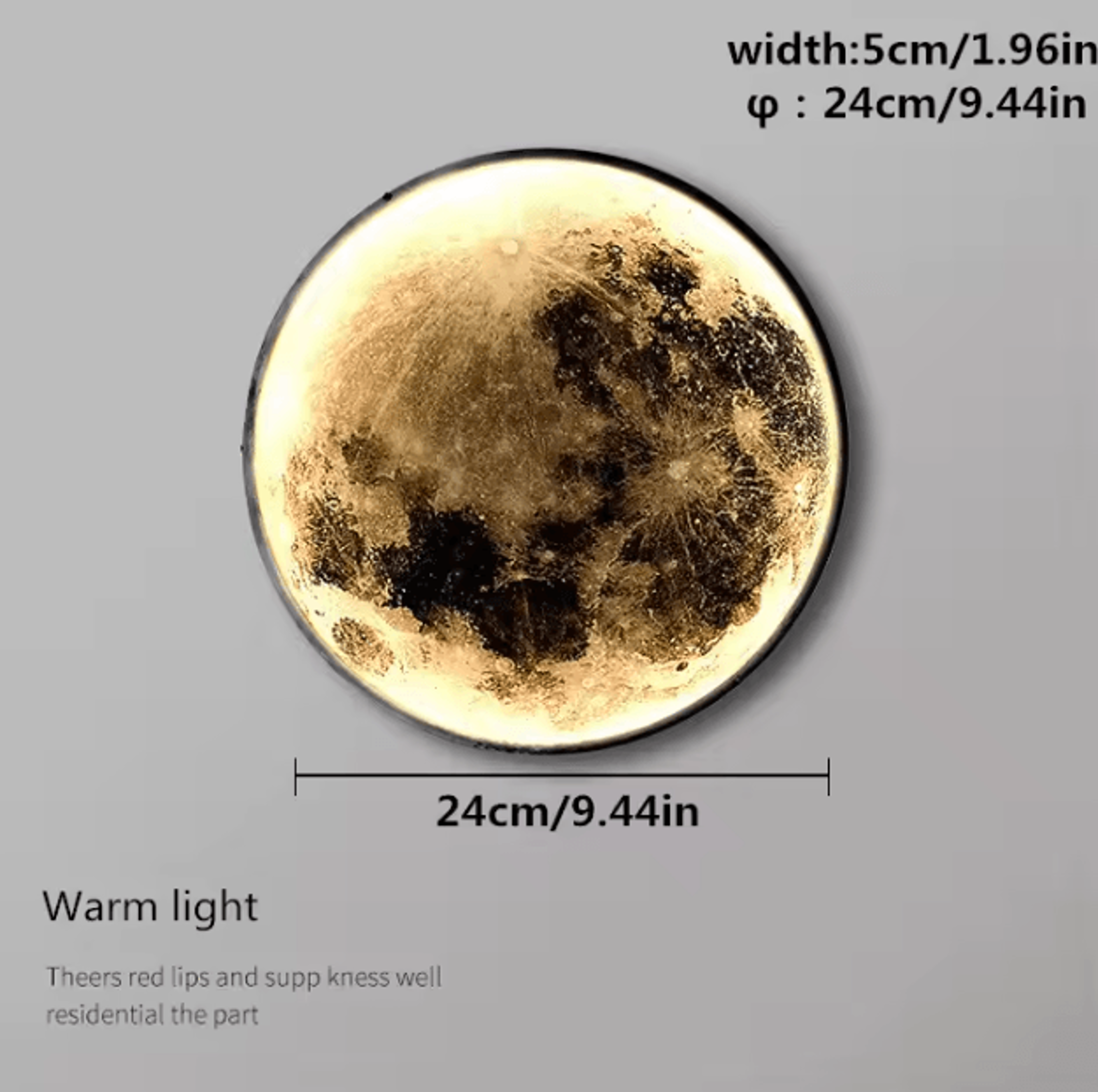 3D Moon LED Wall Light Mural 7