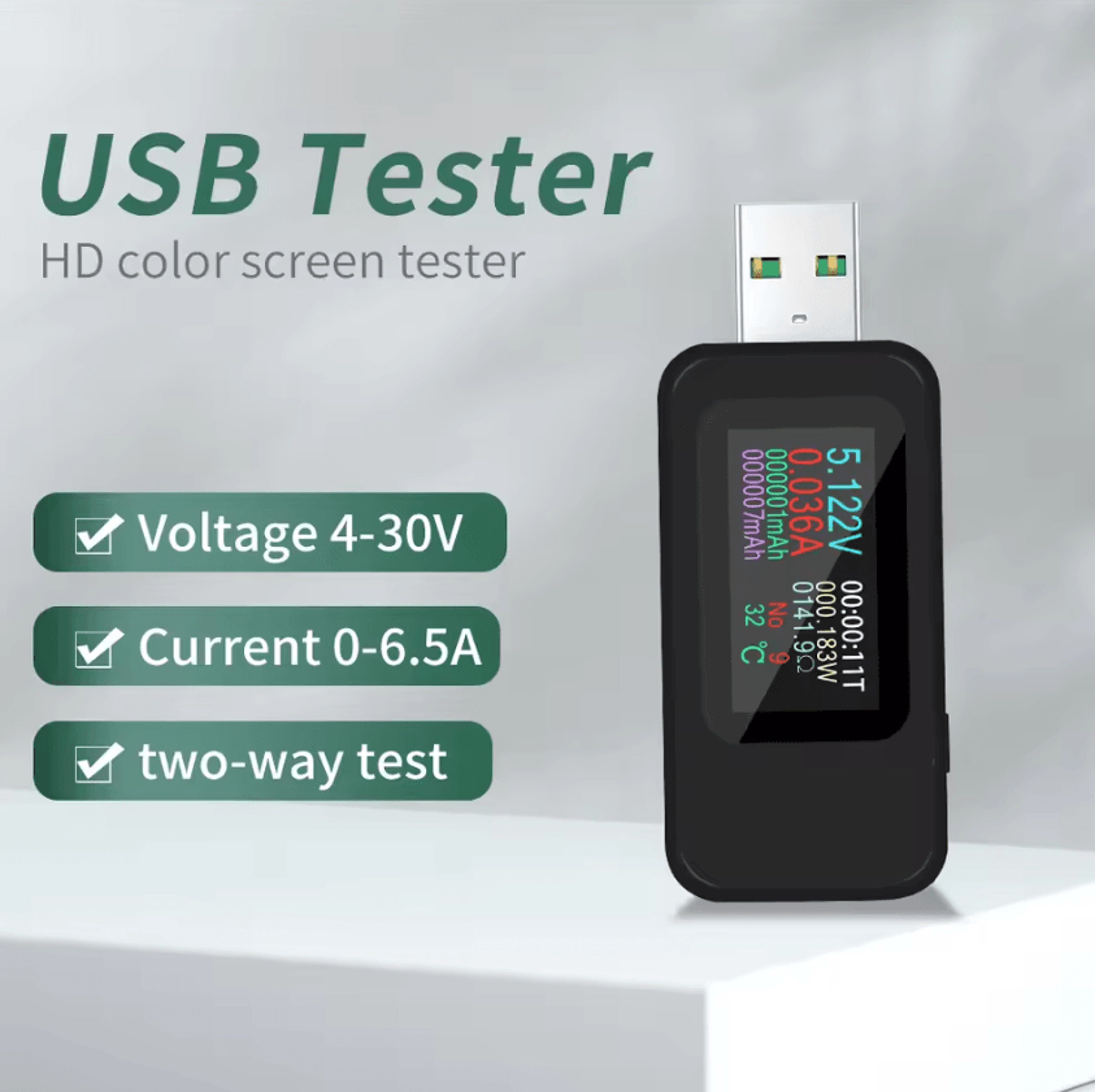 KWSMX18L 10 In 1 Digital USB Power Tester 0