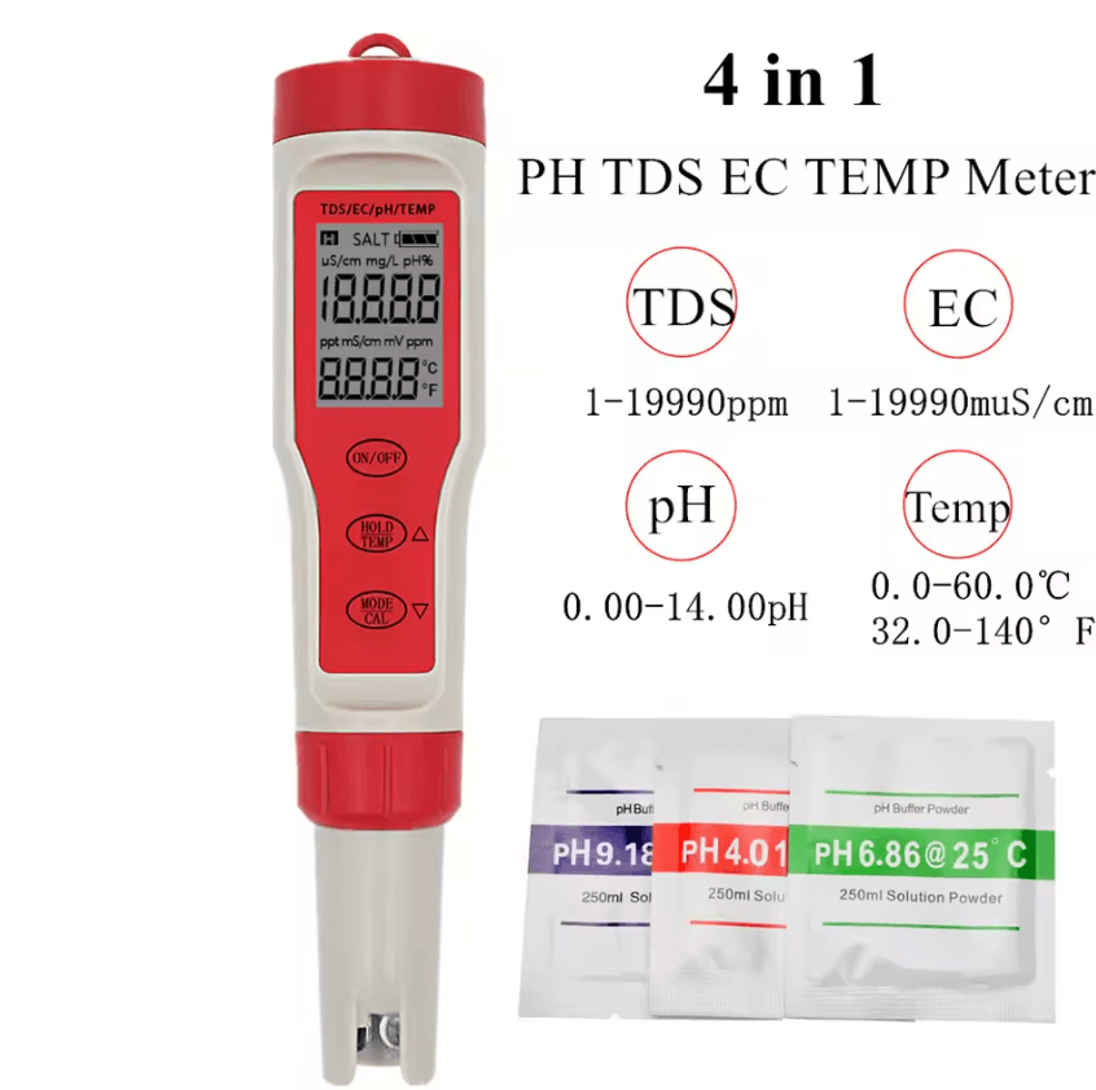Waterproof Digital PH Pen Meter With Automatic Calibration 0